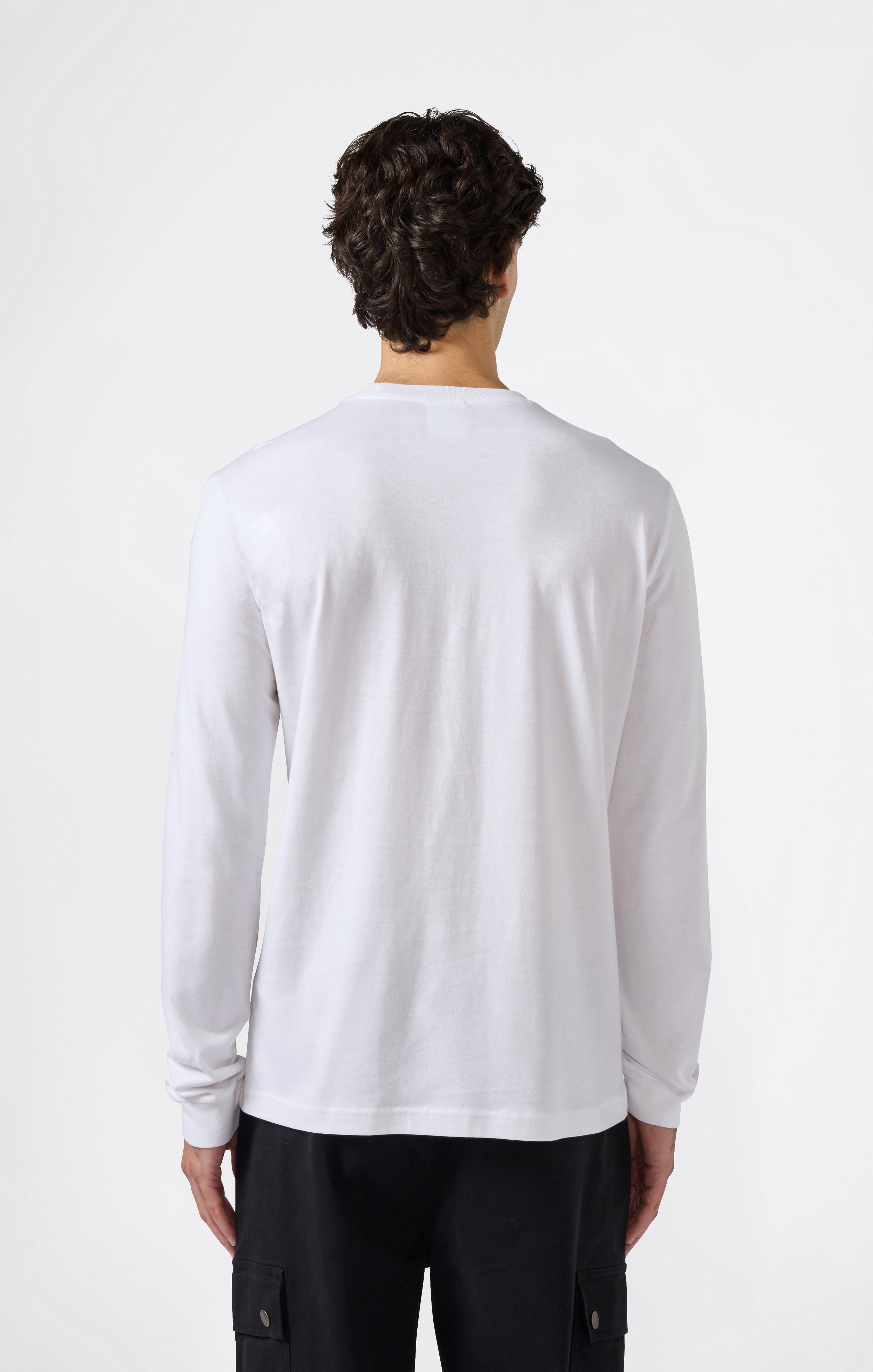 Camiseta de Manga Larga para Hombre con Logo Script