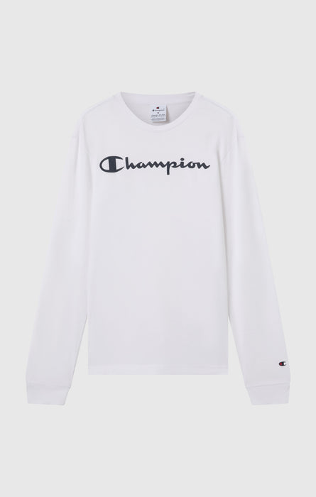 T-shirt a Maniche Lunghe da Uomo con Logo Script