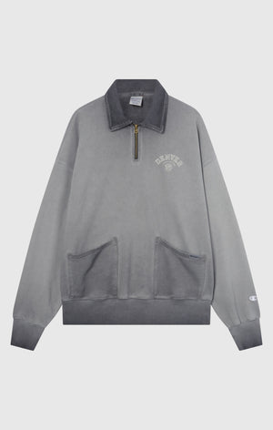Men’s Washed Polo Half-Zip Neck Heavyweight Sweatshirt Time Capsule