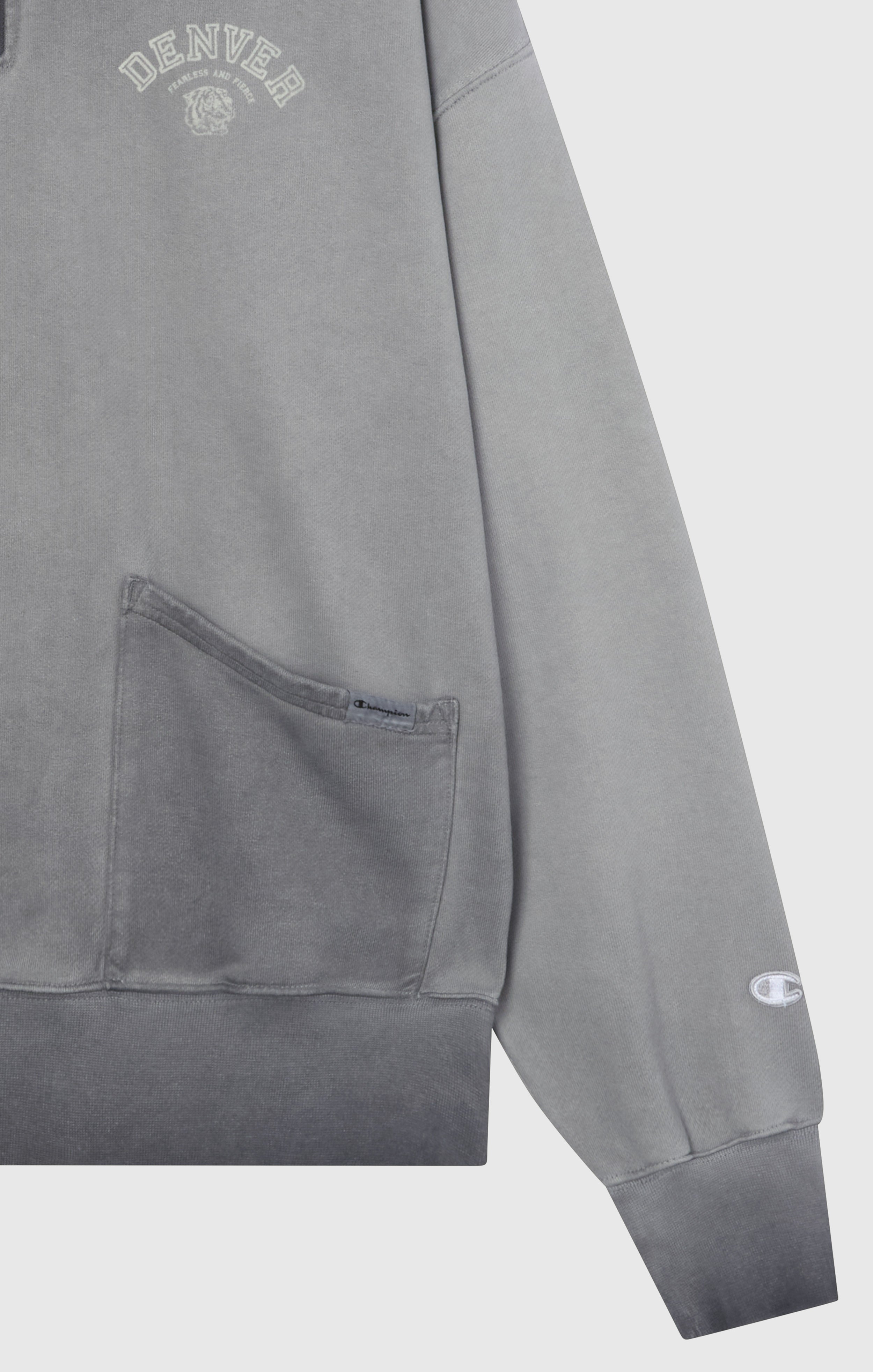 Herren Polo-Halbzip-Sweatshirt Schwerer Stoff Time Capsule