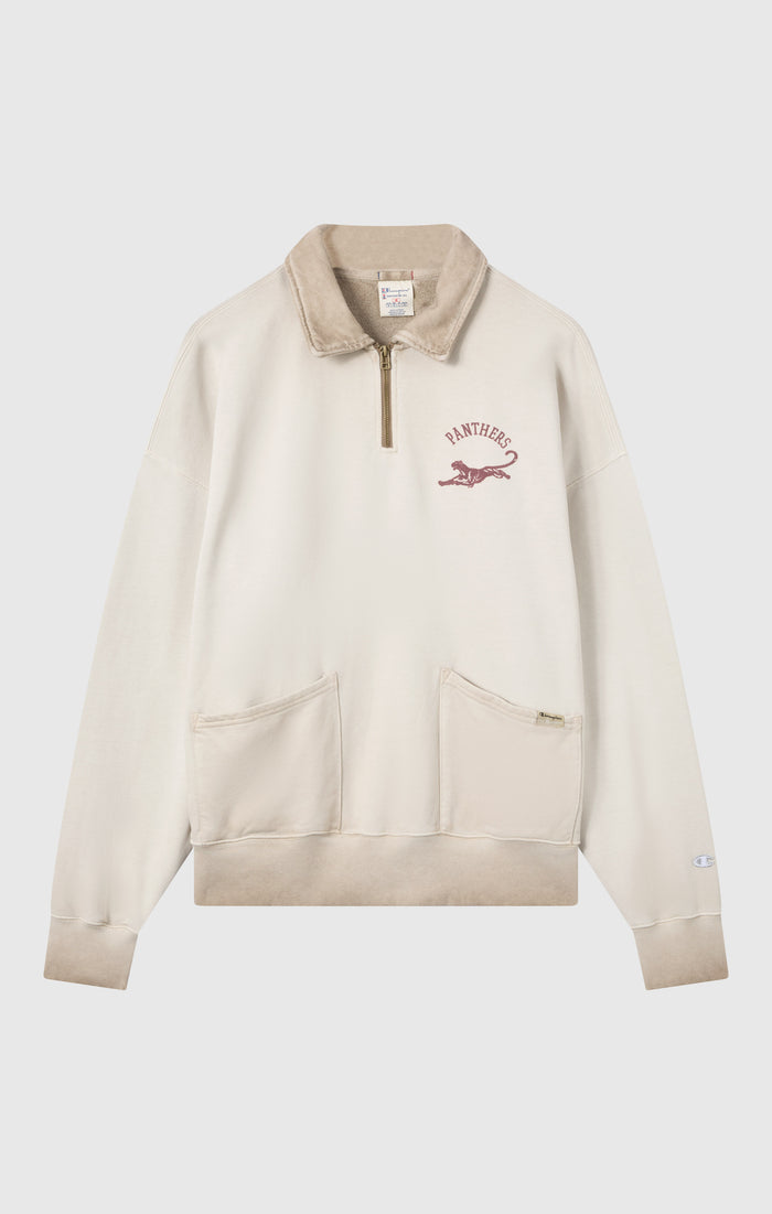 Sweat Homme Polo Demi-Zip Col Haut Poids Lourd Time Capsule