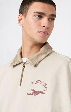 Men’s Washed Polo Half-Zip Neck Heavyweight Sweatshirt Time Capsule