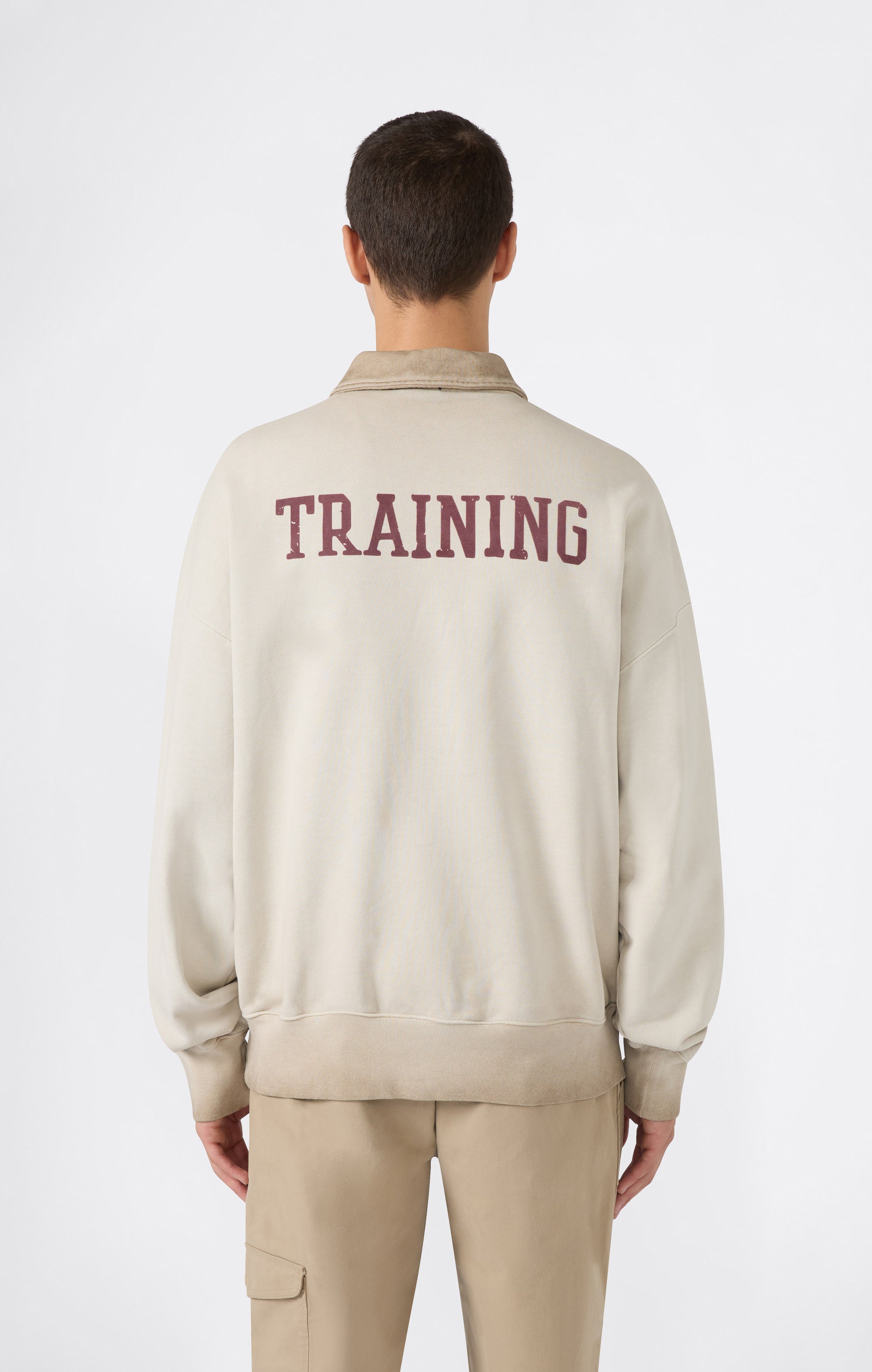 Men’s Washed Polo Half-Zip Neck Heavyweight Sweatshirt Time Capsule