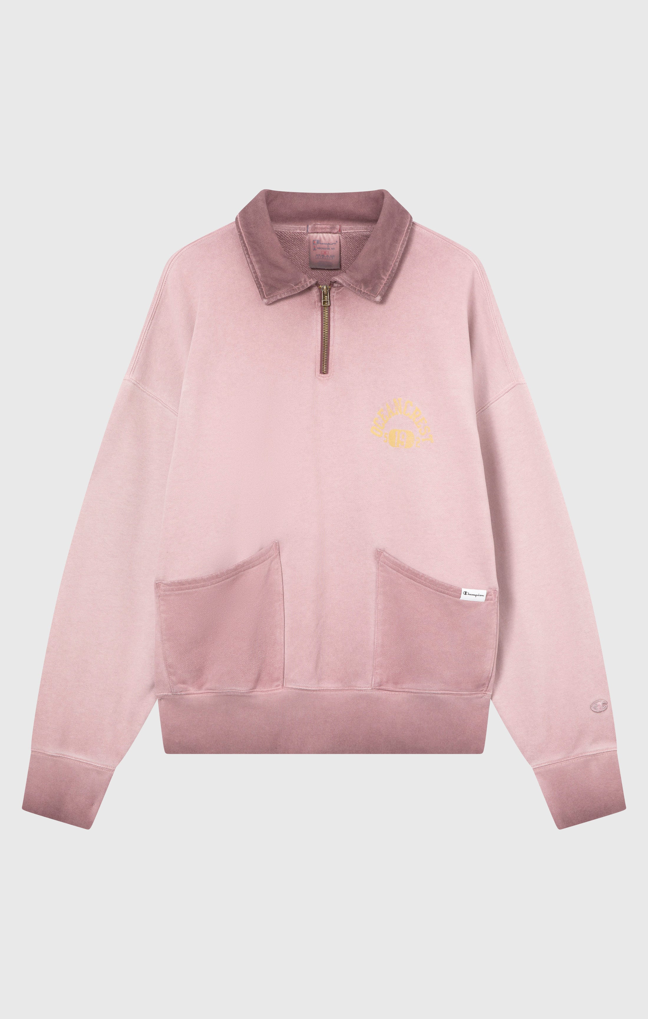 Sweat Homme Polo Demi-Zip Col Haut Poids Lourd Time Capsule
