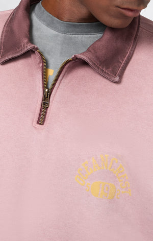 Sweat Homme Polo Demi-Zip Col Haut Poids Lourd Time Capsule