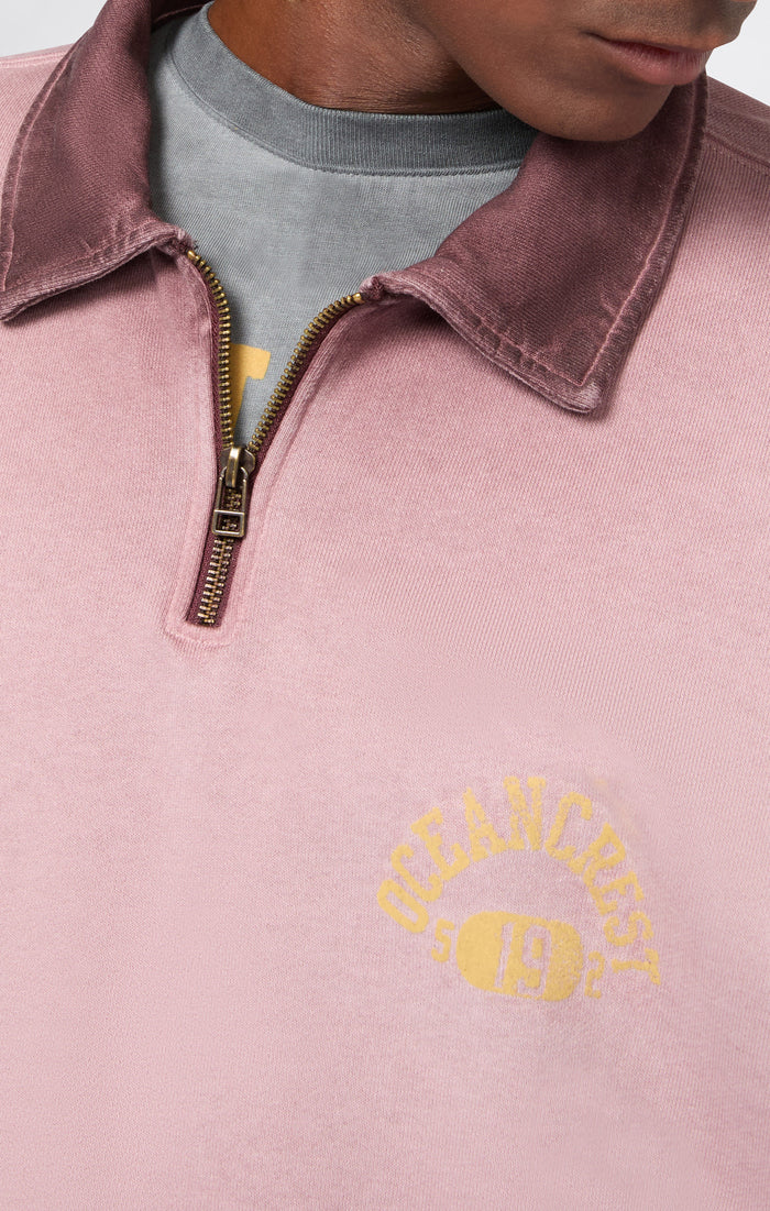 Felpa Polo Pesante A Mezza Zip e Collo Alto da Uomo Time Capsule