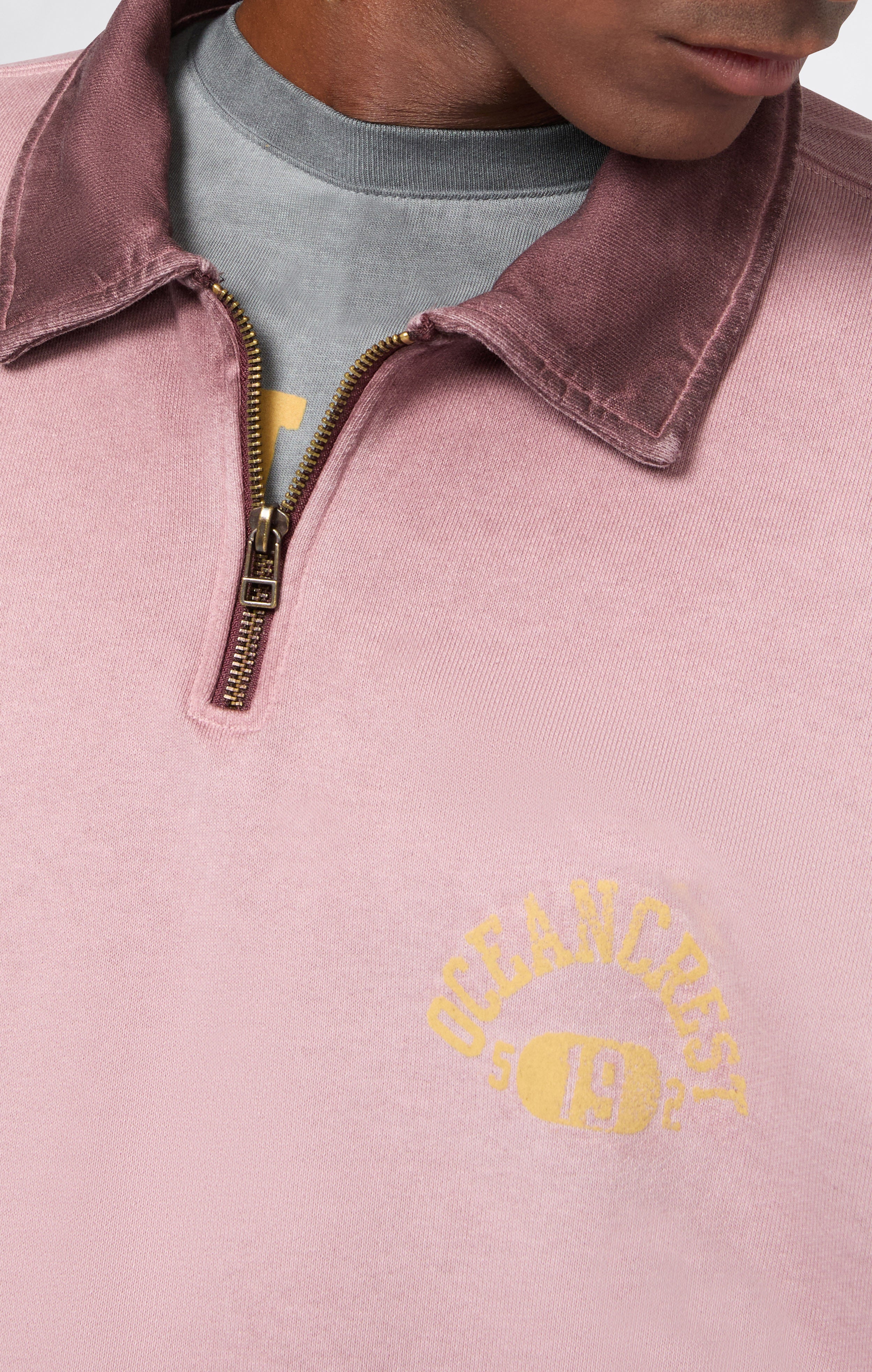 Sweat Homme Polo Demi-Zip Col Haut Poids Lourd Time Capsule