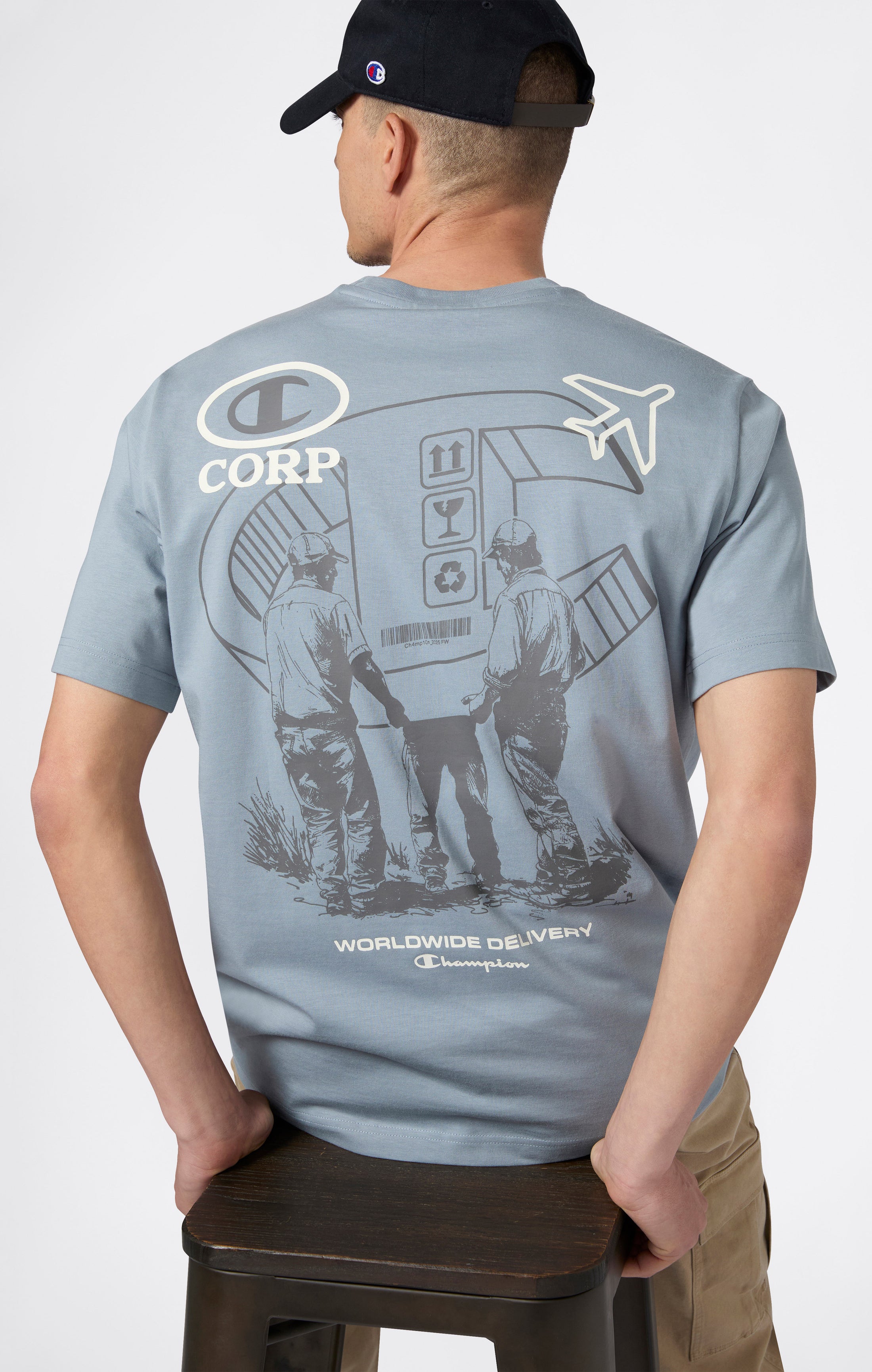 T-shirt Relax Fit da Uomo con Grafica