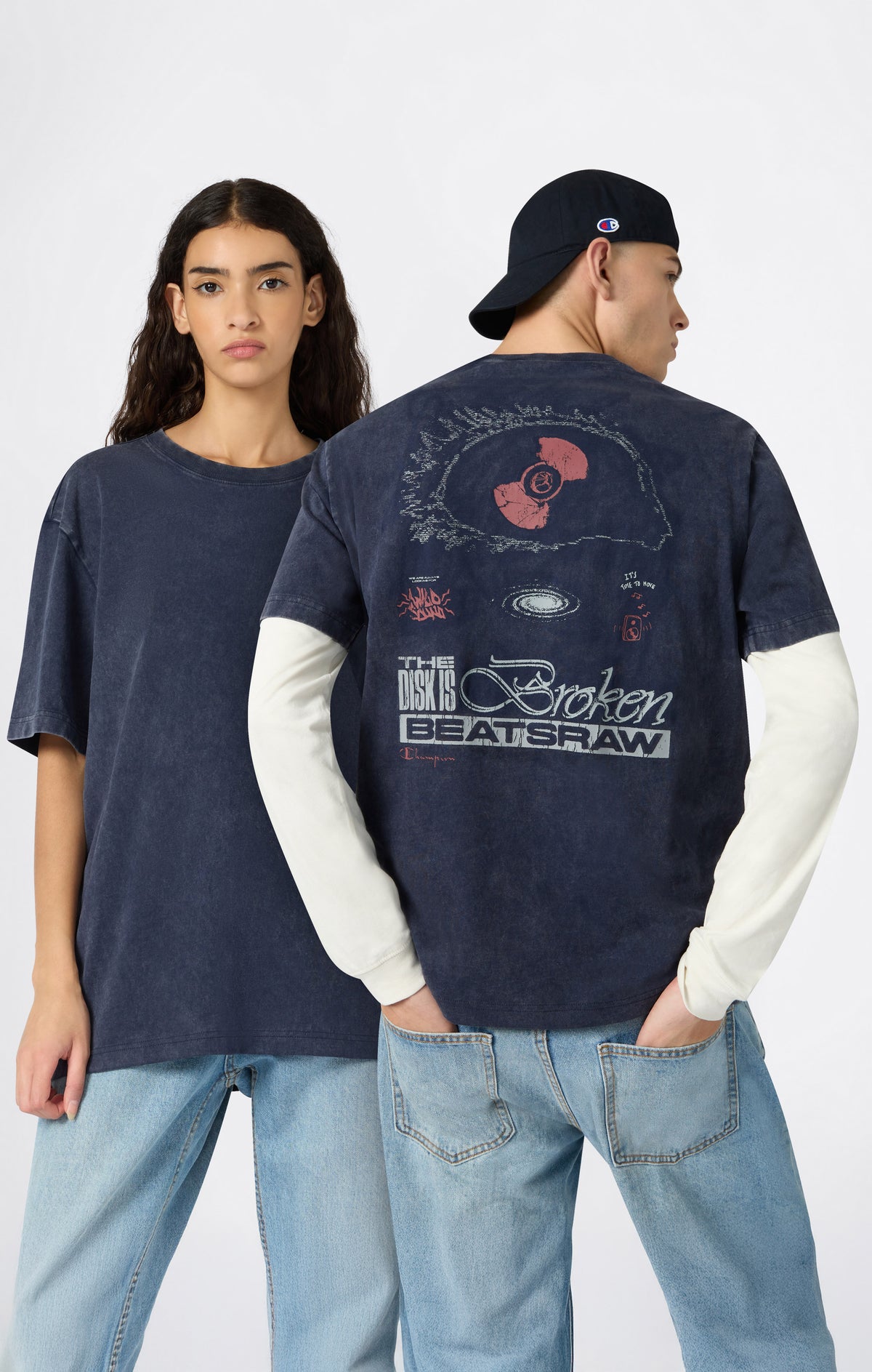 T-shirt con Grafica da Uomo REVERSE WEAVE