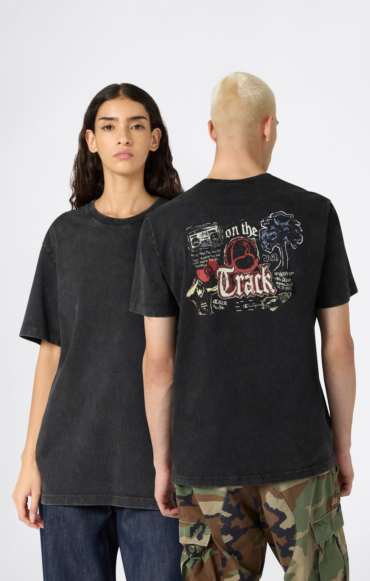 T-shirt con Grafica da Uomo REVERSE WEAVE