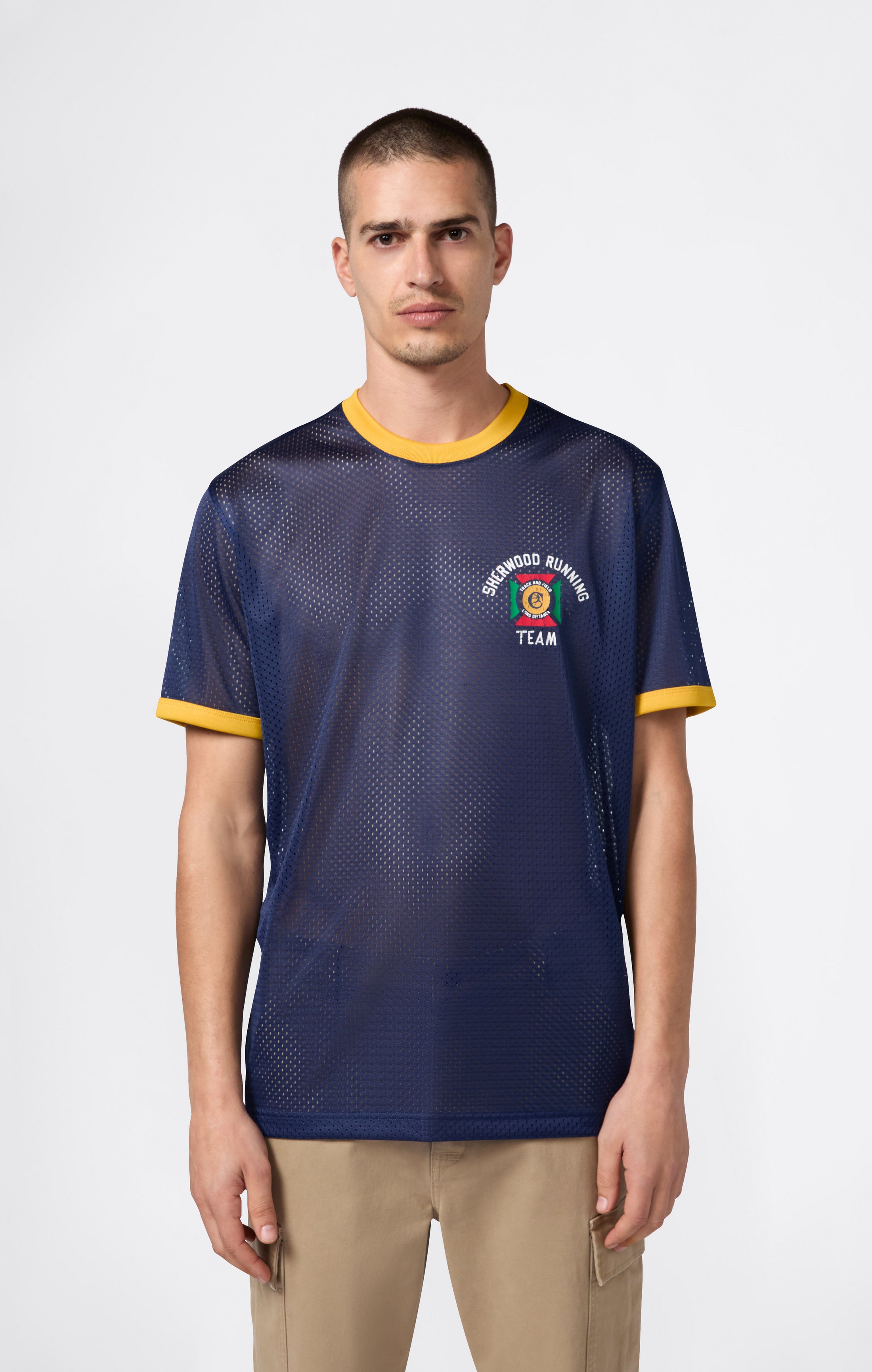 Herren-Baseballshirt aus Mesh Index & Archives Island Trees