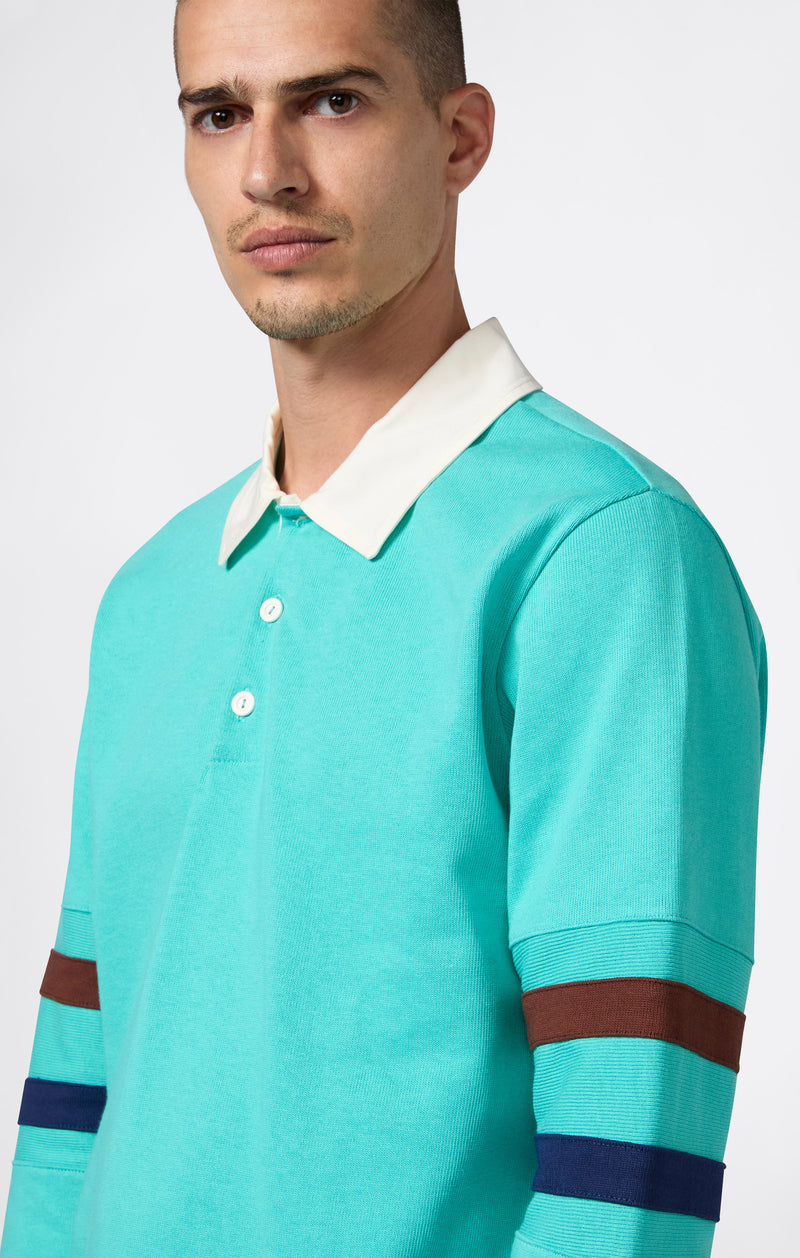 Herren-Poloshirt mit Langarm Index & Archives Island Trees