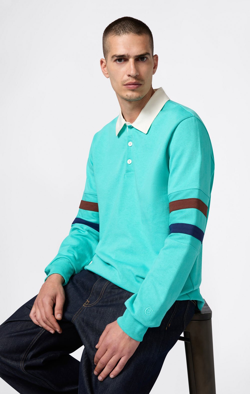Herren-Poloshirt mit Langarm Index & Archives Island Trees