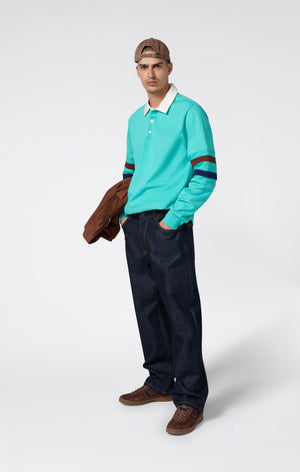 Herren-Poloshirt mit Langarm Index & Archives Island Trees