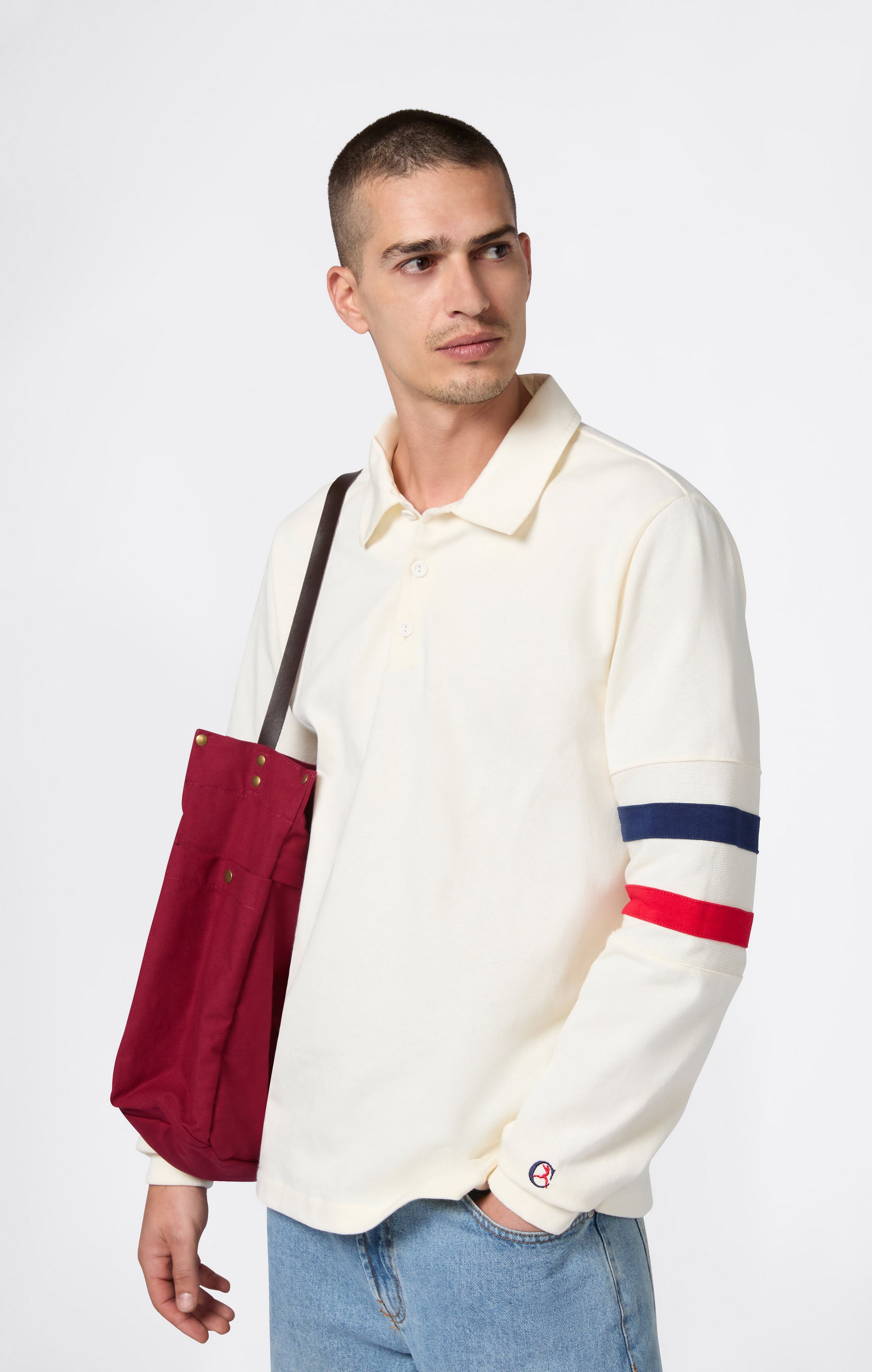 Herren-Poloshirt mit Langarm Index & Archives Island Trees