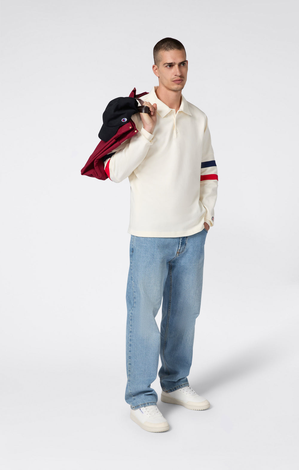Herren-Poloshirt mit Langarm Index & Archives Island Trees