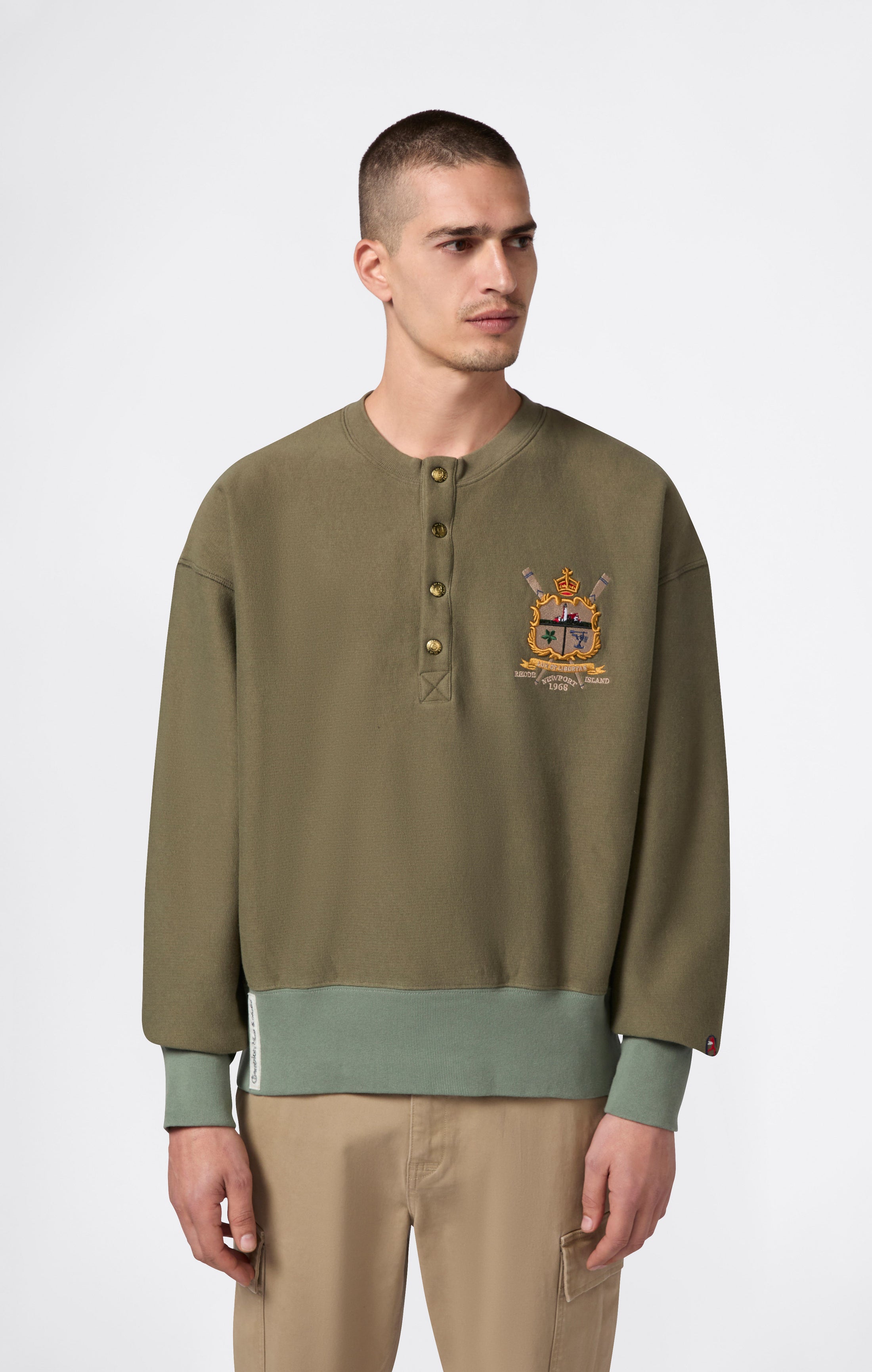 Men’s Fleece Button Sweatshirt Reverse Weave Index & Archives Lighthouse
