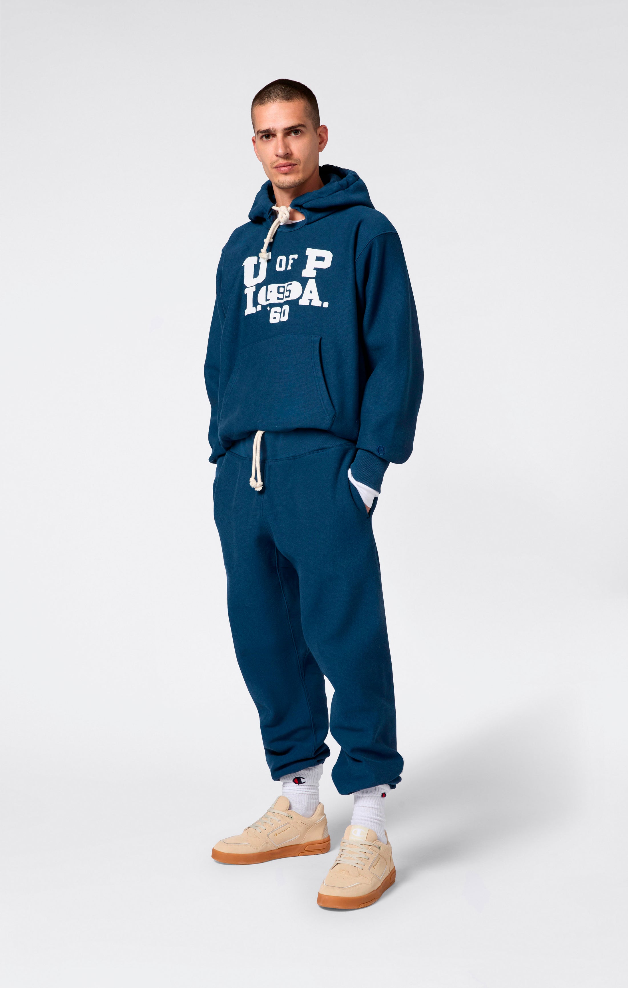 Pantaloni con Fondo Elasticizzato da Uomo con Interno Felpato Reverse Weave Index & Archives Lighthouse