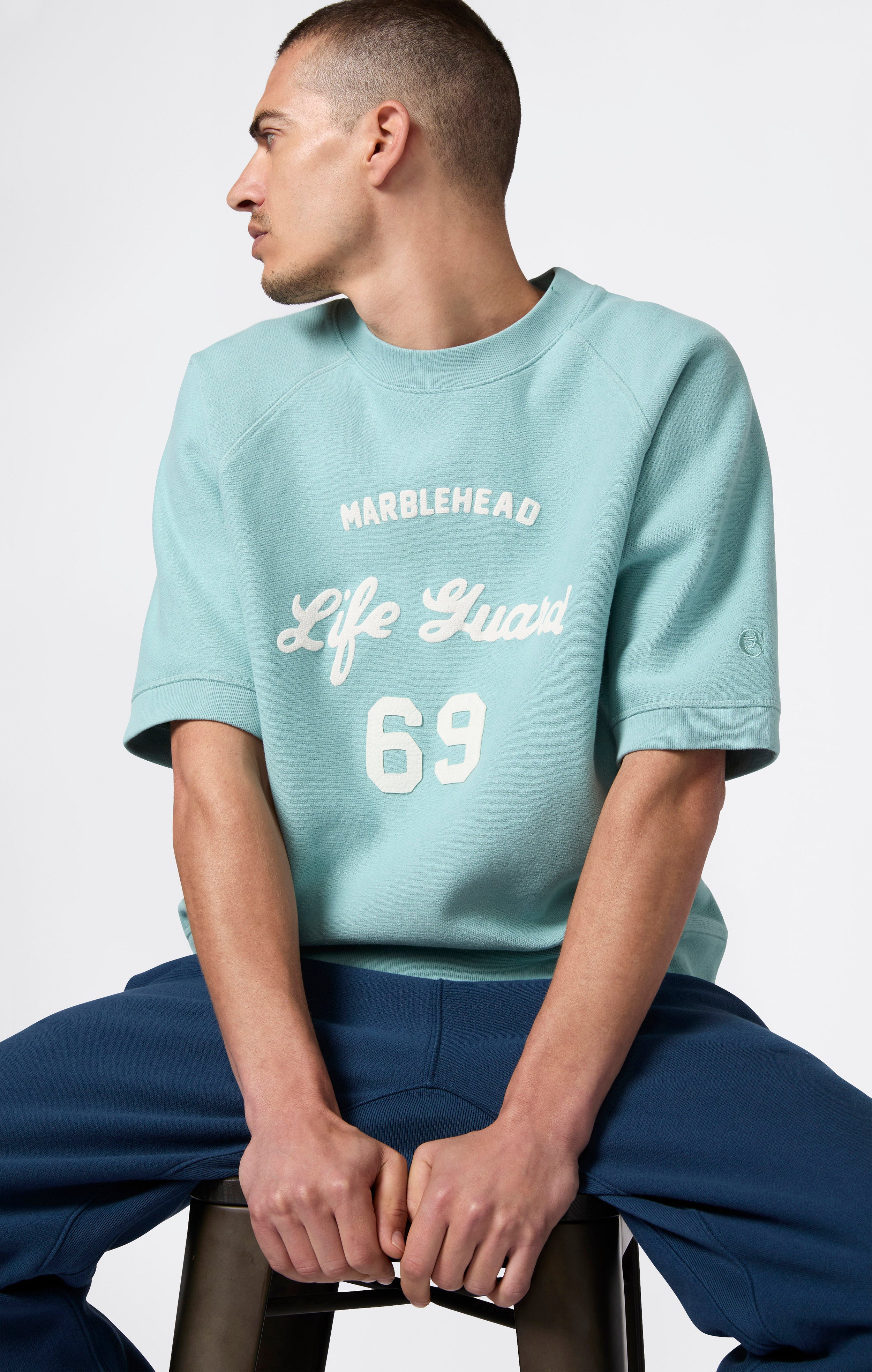 Felpa a Maniche Corte da Uomo con Interno Felpato Reverse Weave Index & Archives Lighthouse