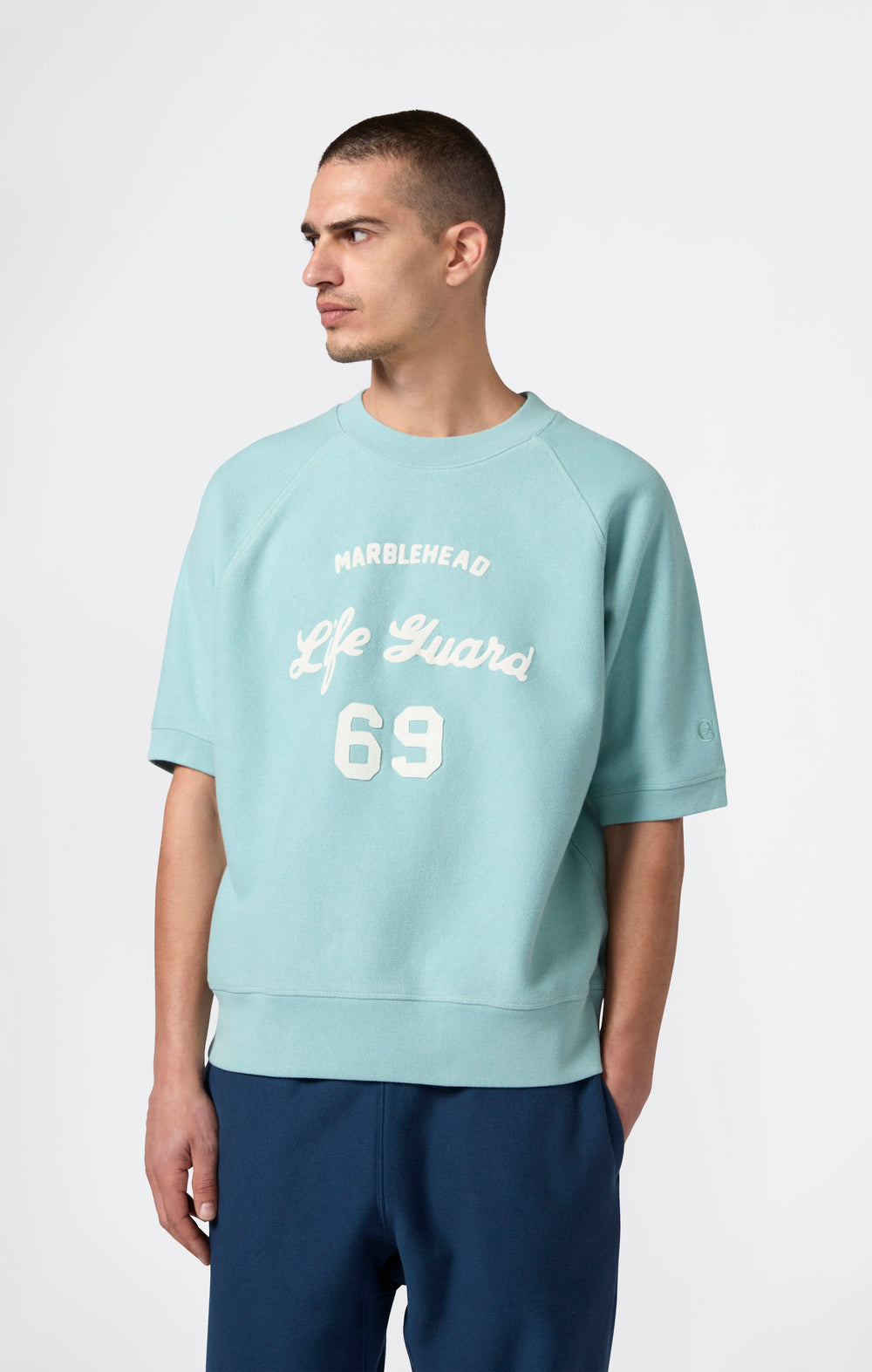 Men’s Fleece Short Sleeve Sweatshirt Reverse Weave Index & Archives Lighthouse