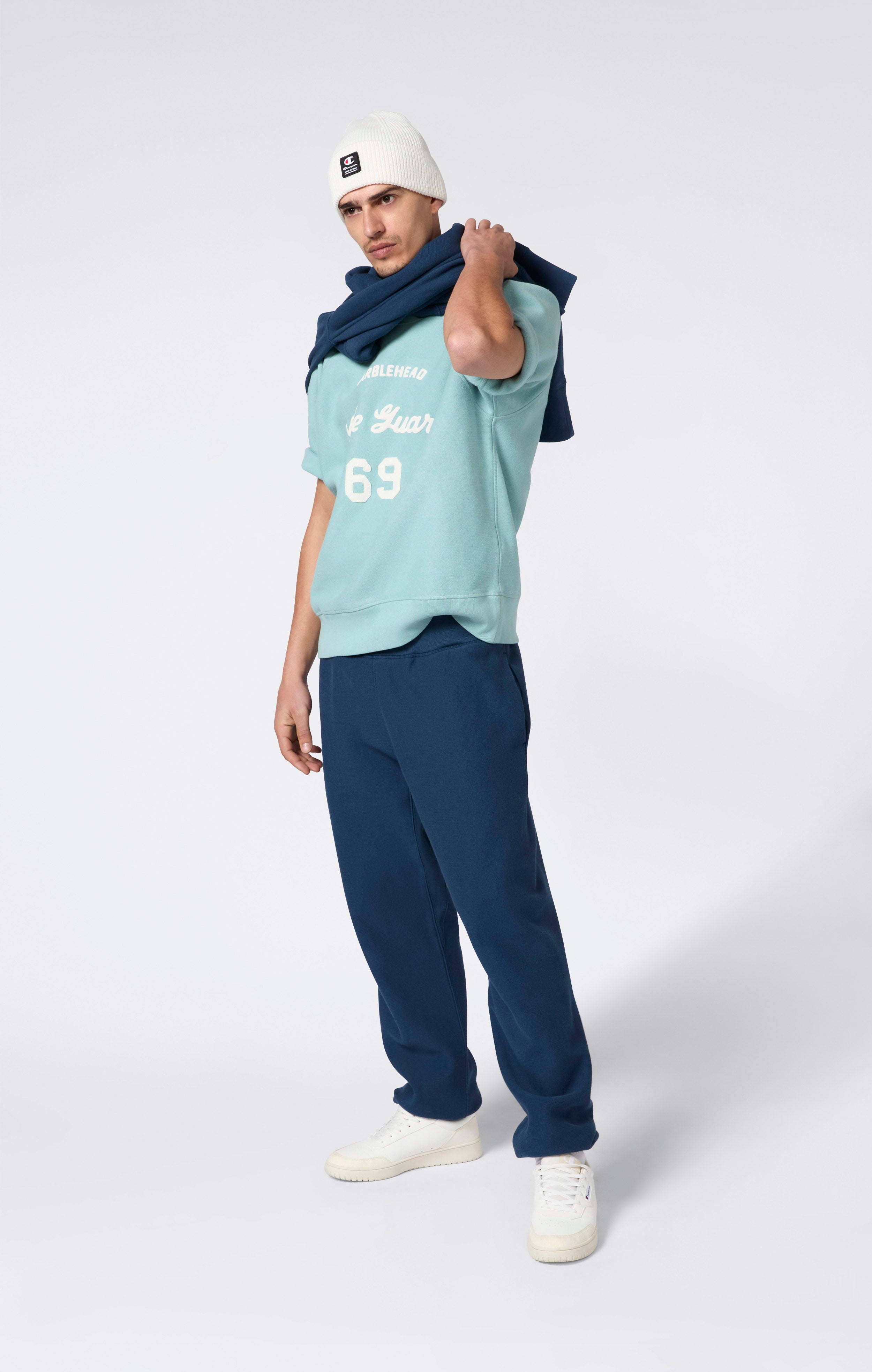 Felpa a Maniche Corte da Uomo con Interno Felpato Reverse Weave Index & Archives Lighthouse