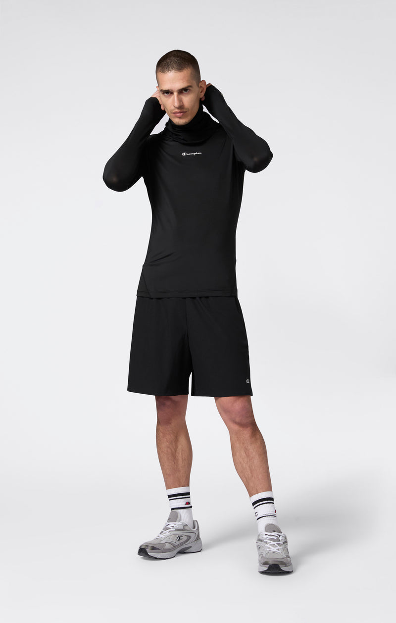 Men’s Quick Dry Mock Neck Long Sleeve T-Shirt