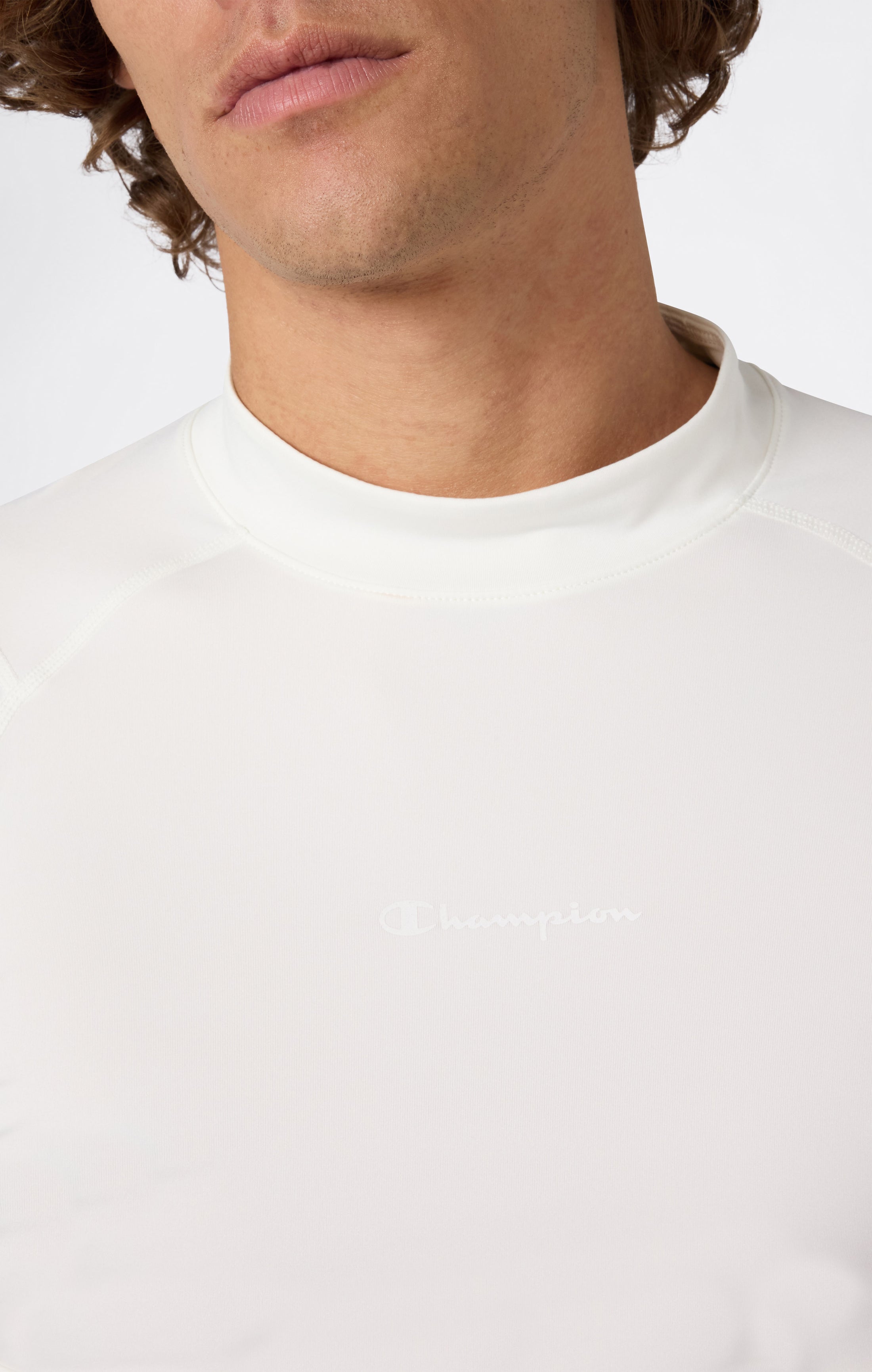 Men’s Quick Dry Mock Neck Long Sleeve T-Shirt