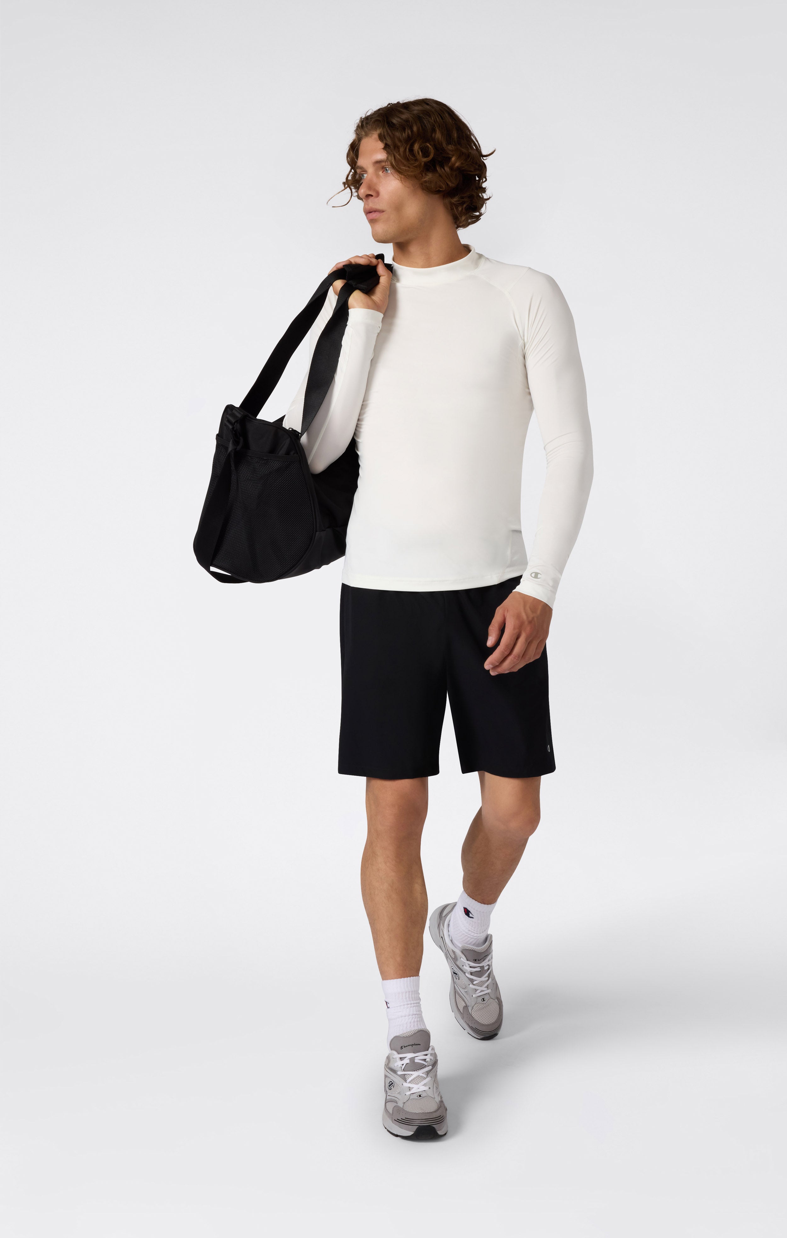 T-Shirt a Manica Lunga e Collo Alto da Uomo Quick Dry