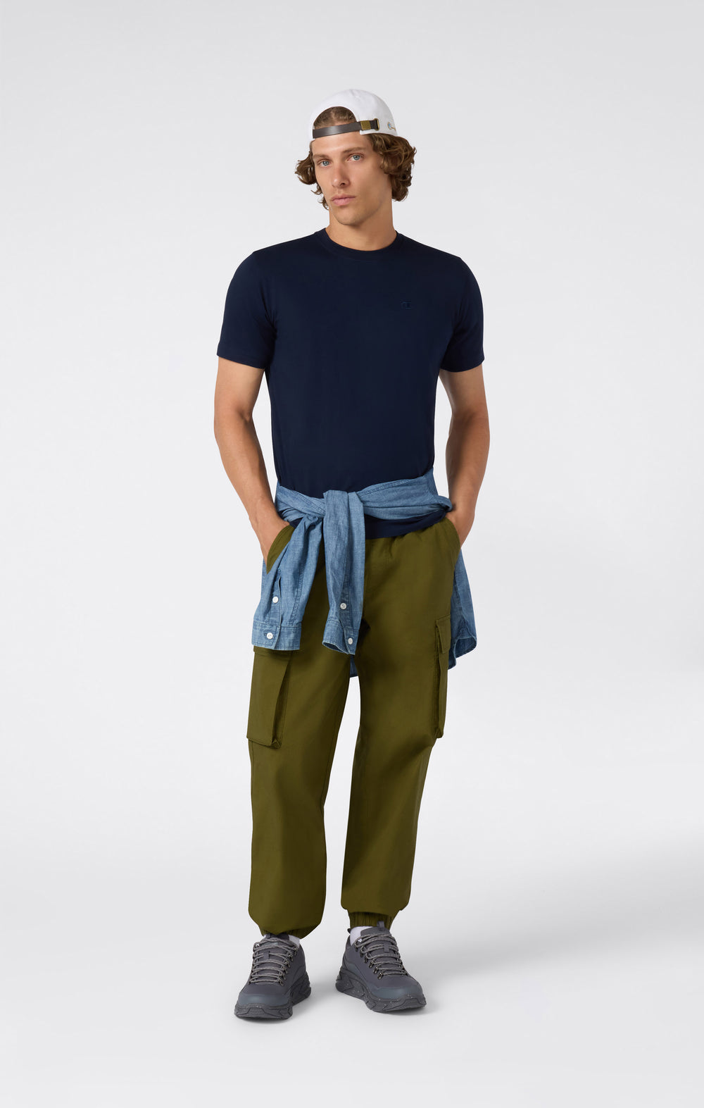 Pantaloni Cargo Uomo Tessuto Intrecciato Icons