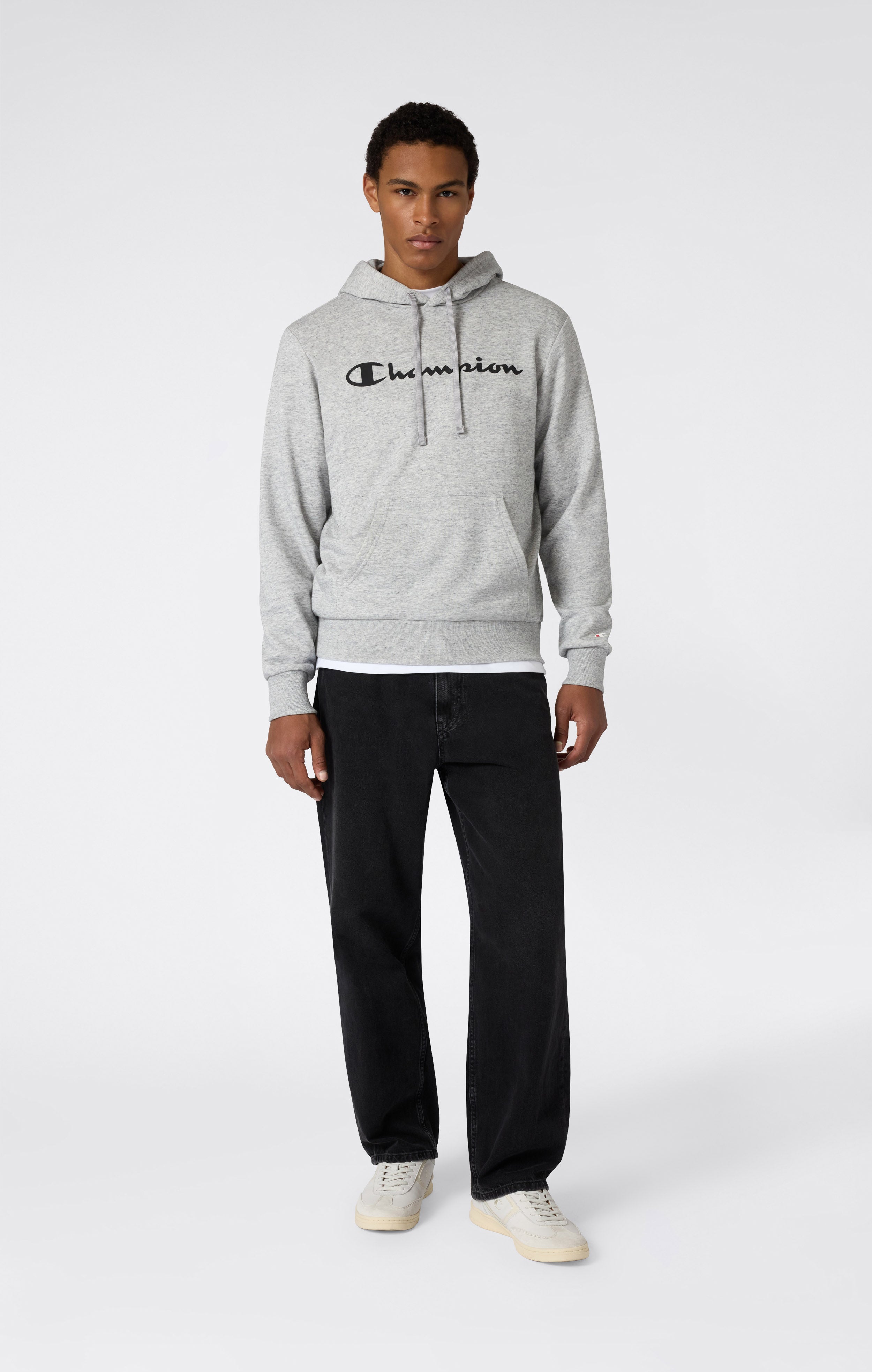 Men’s Lightweight Hooded Sweatshirt with Maxi Printed Logo