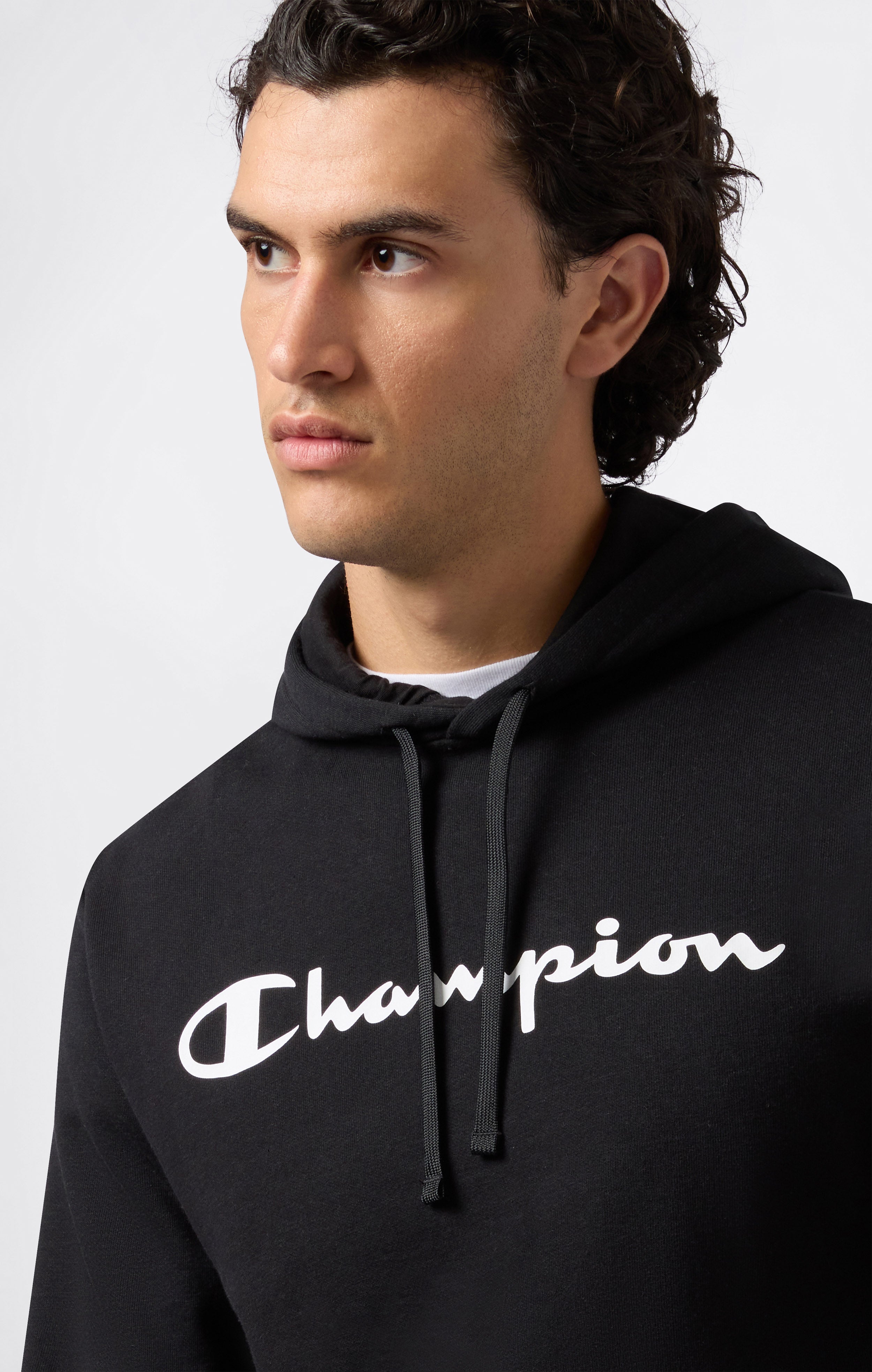 Men’s Lightweight Hooded Sweatshirt with Maxi Printed Logo