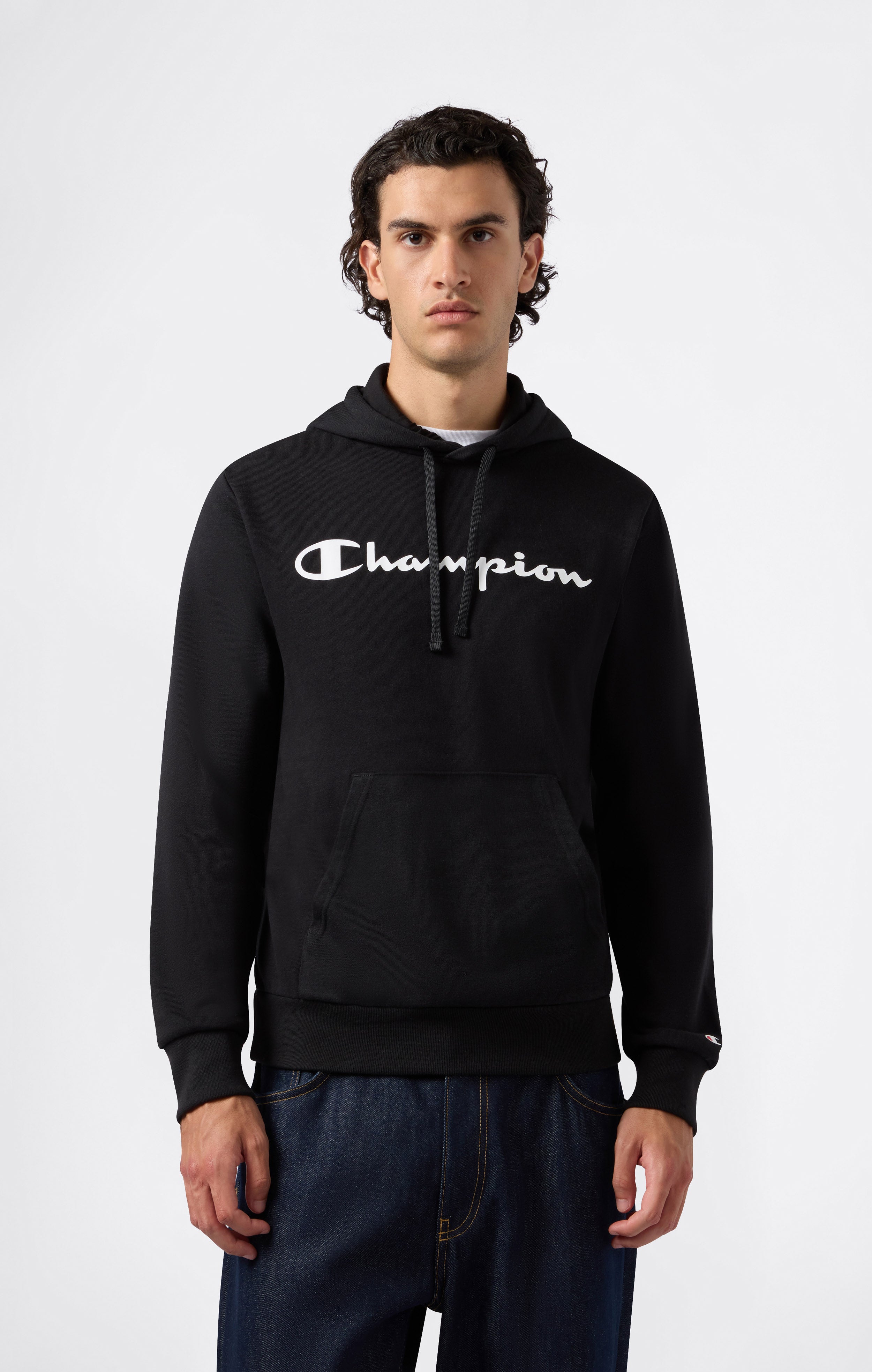 Men’s Lightweight Hooded Sweatshirt with Maxi Printed Logo