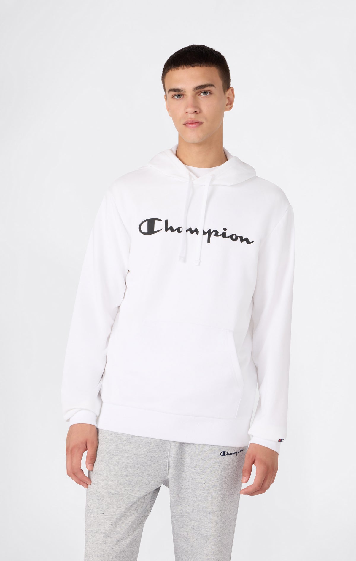 Men’s Lightweight Hooded Sweatshirt with Maxi Printed Logo