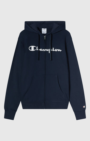 Felpa Leggera con Cappuccio e Zip Intera con Maxi Logo Stampato da Uomo