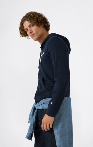 Men’s Lightweight Full Zip Hooded Sweatshirt with Maxi Printed Logo