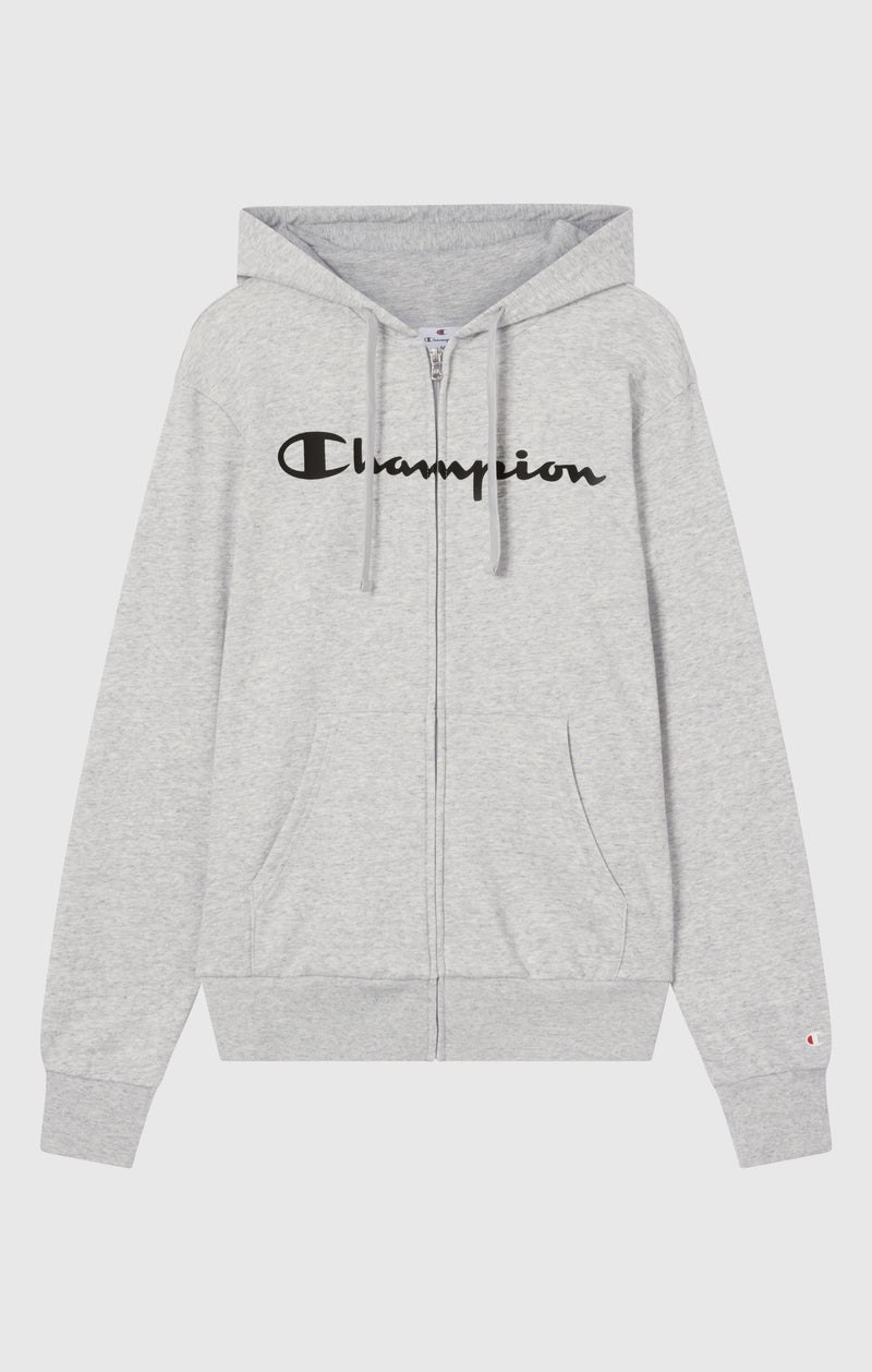 Men’s Lightweight Full Zip Hooded Sweatshirt with Maxi Printed Logo