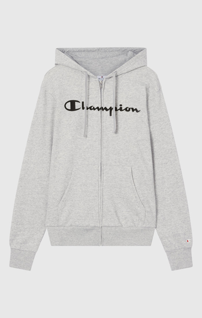Men’s Lightweight Full Zip Hooded Sweatshirt with Maxi Printed Logo