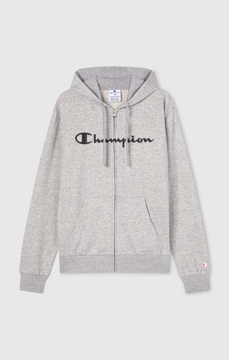 Sweat Léger à Capuche avec Zip Intégral et Maxi Logo Imprimé pour Homme
