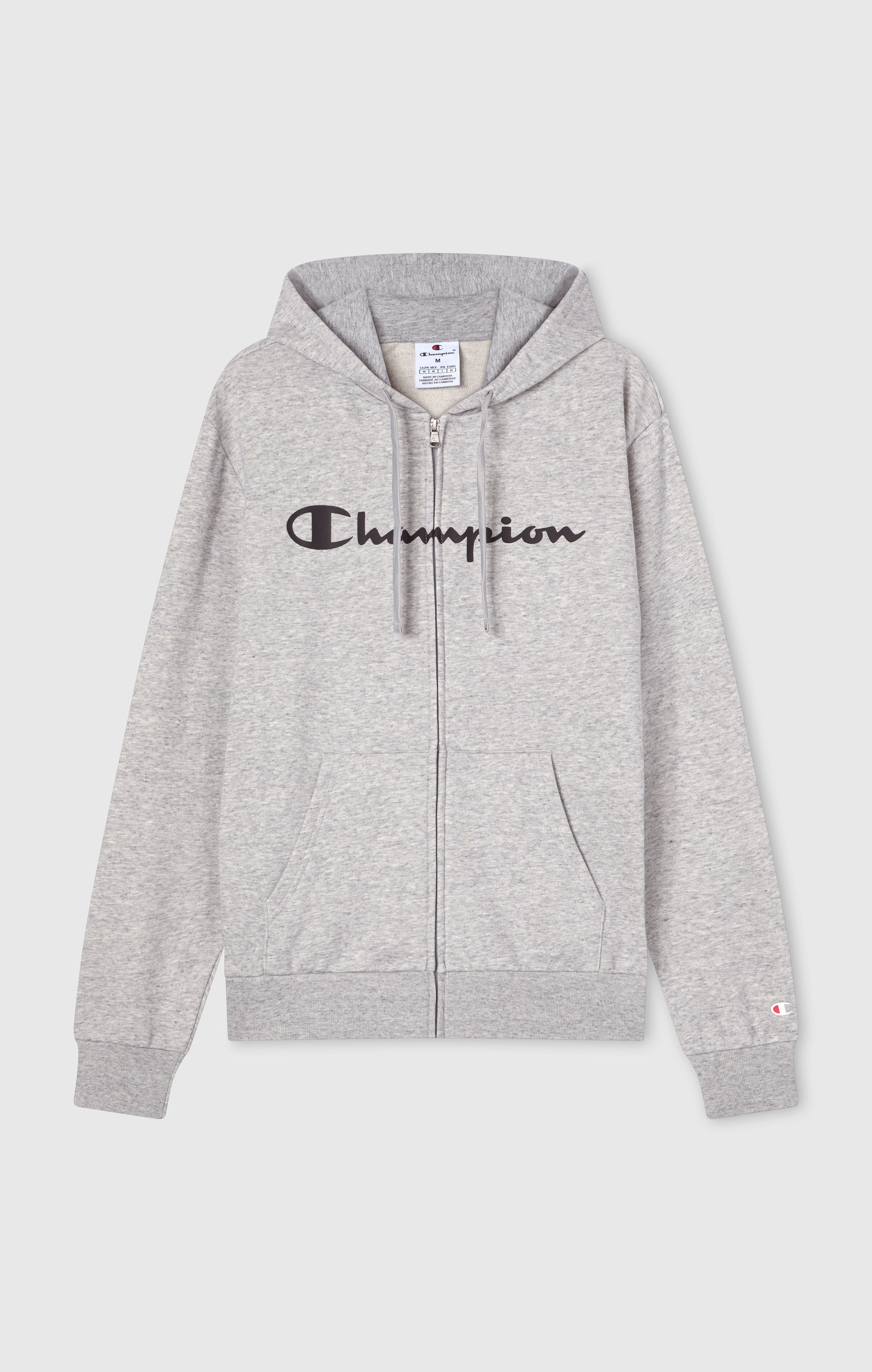 Sweat Léger à Capuche avec Zip Intégral et Maxi Logo Imprimé pour Homme
