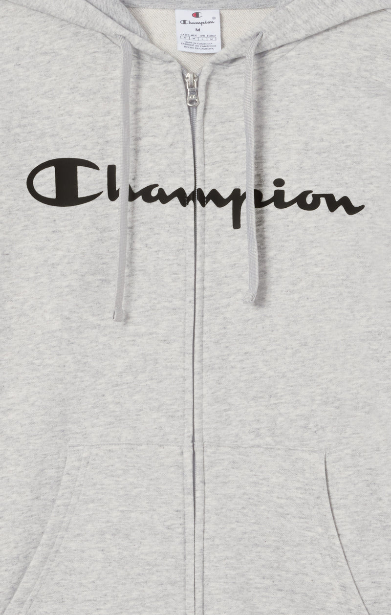 Men’s Lightweight Full Zip Hooded Sweatshirt with Maxi Printed Logo