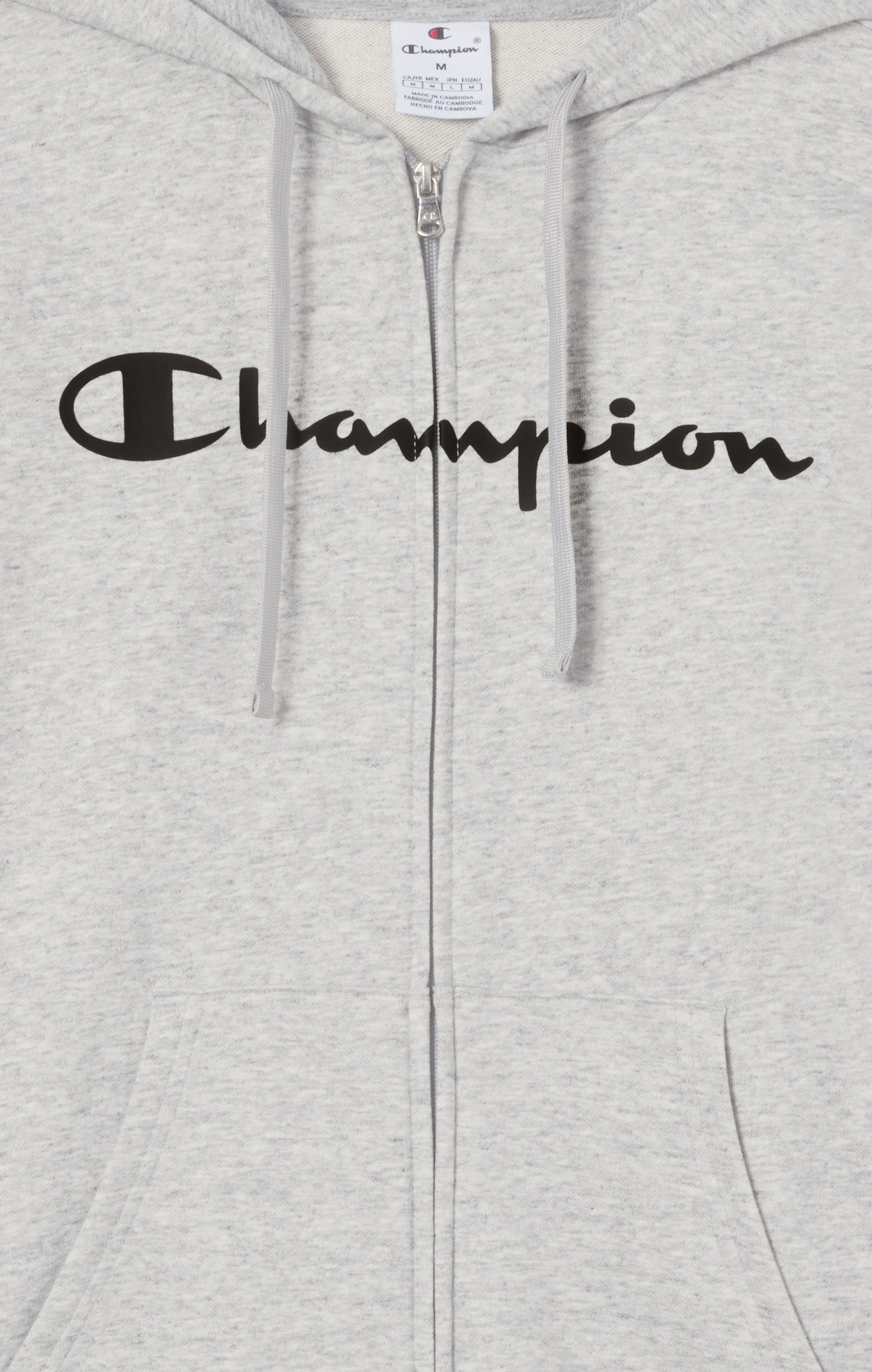 Men’s Lightweight Full Zip Hooded Sweatshirt with Maxi Printed Logo