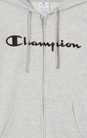 Men’s Lightweight Full Zip Hooded Sweatshirt with Maxi Printed Logo