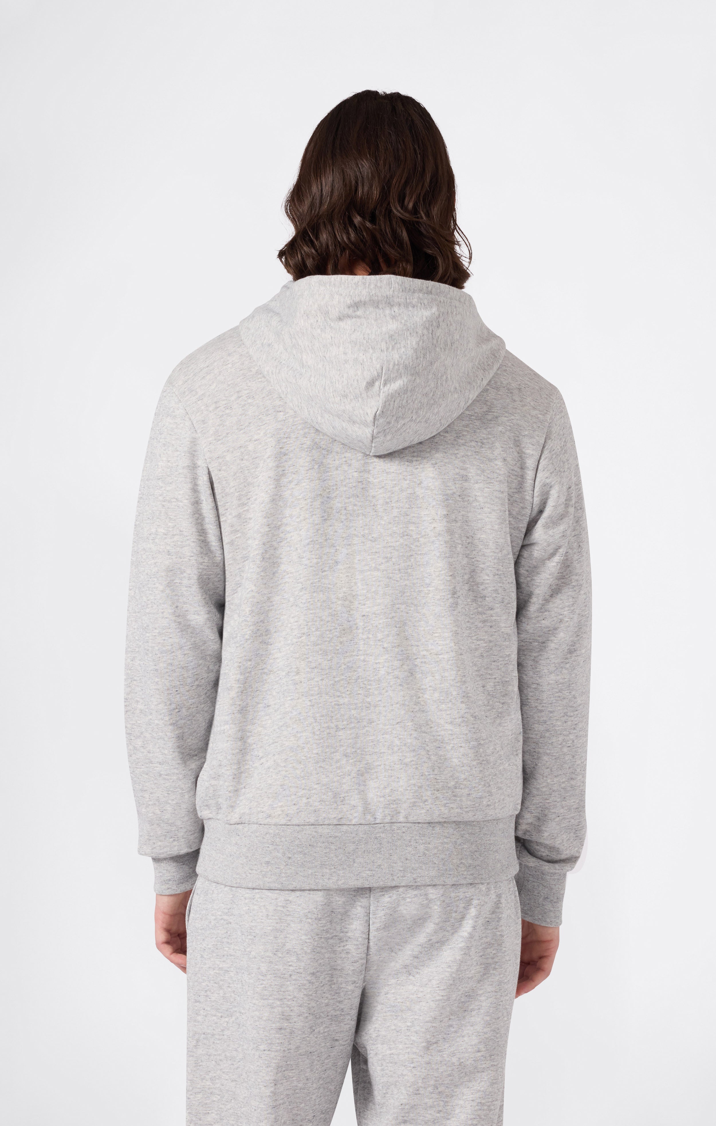 Sweat Léger à Capuche avec Zip Intégral et Maxi Logo Imprimé pour Homme
