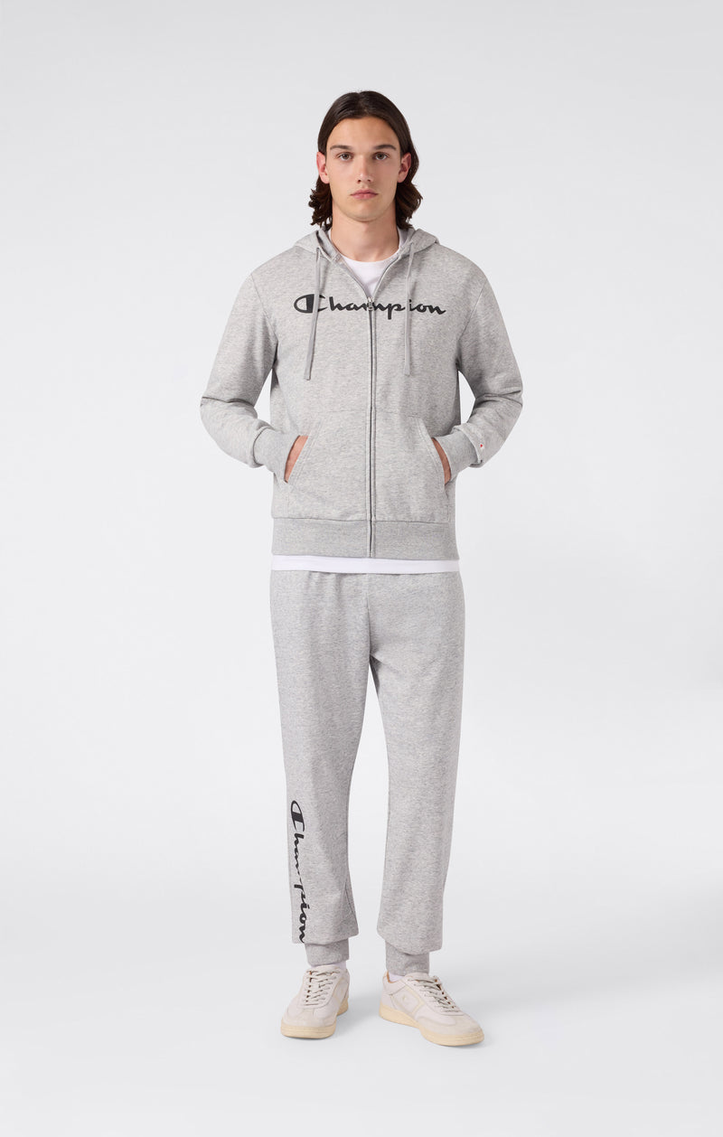 Sweat Léger à Capuche avec Zip Intégral et Maxi Logo Imprimé pour Homme