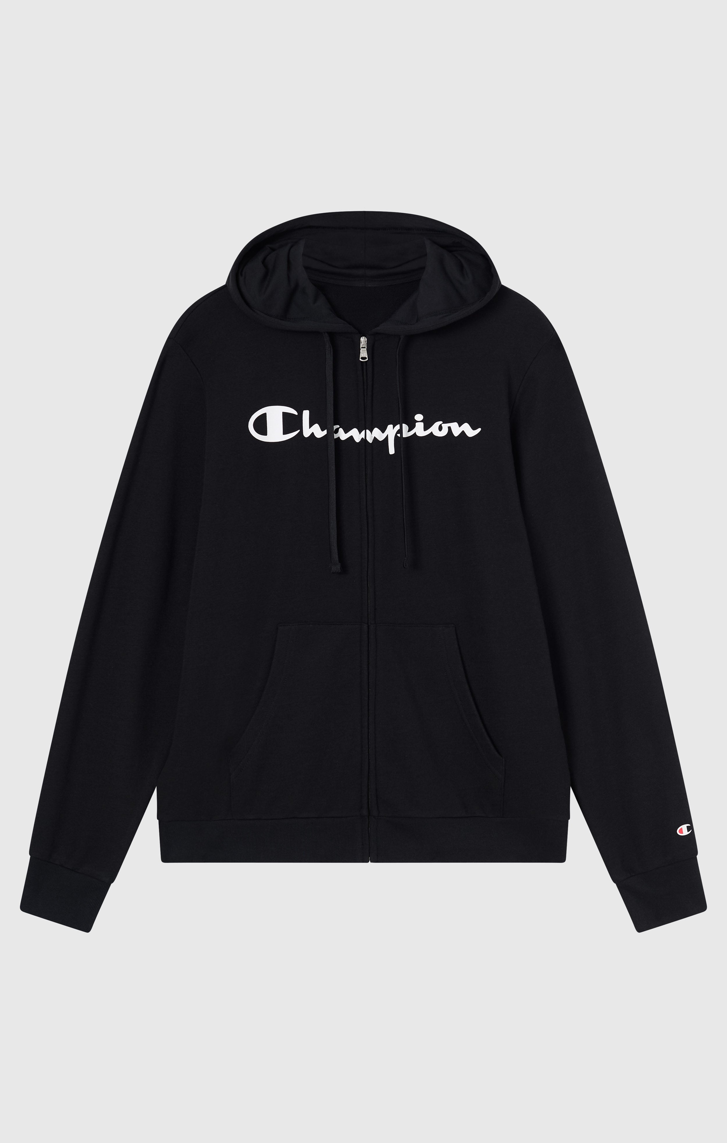 Men’s Lightweight Full Zip Hooded Sweatshirt with Maxi Printed Logo