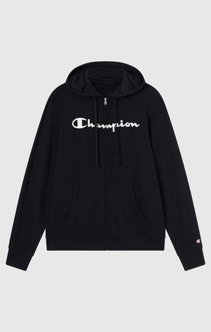 Men’s Lightweight Full Zip Hooded Sweatshirt with Maxi Printed Logo