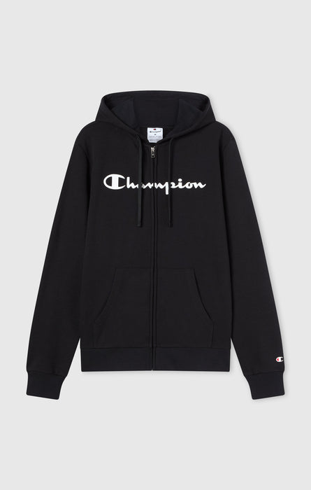 Men’s Lightweight Full Zip Hooded Sweatshirt with Maxi Printed Logo