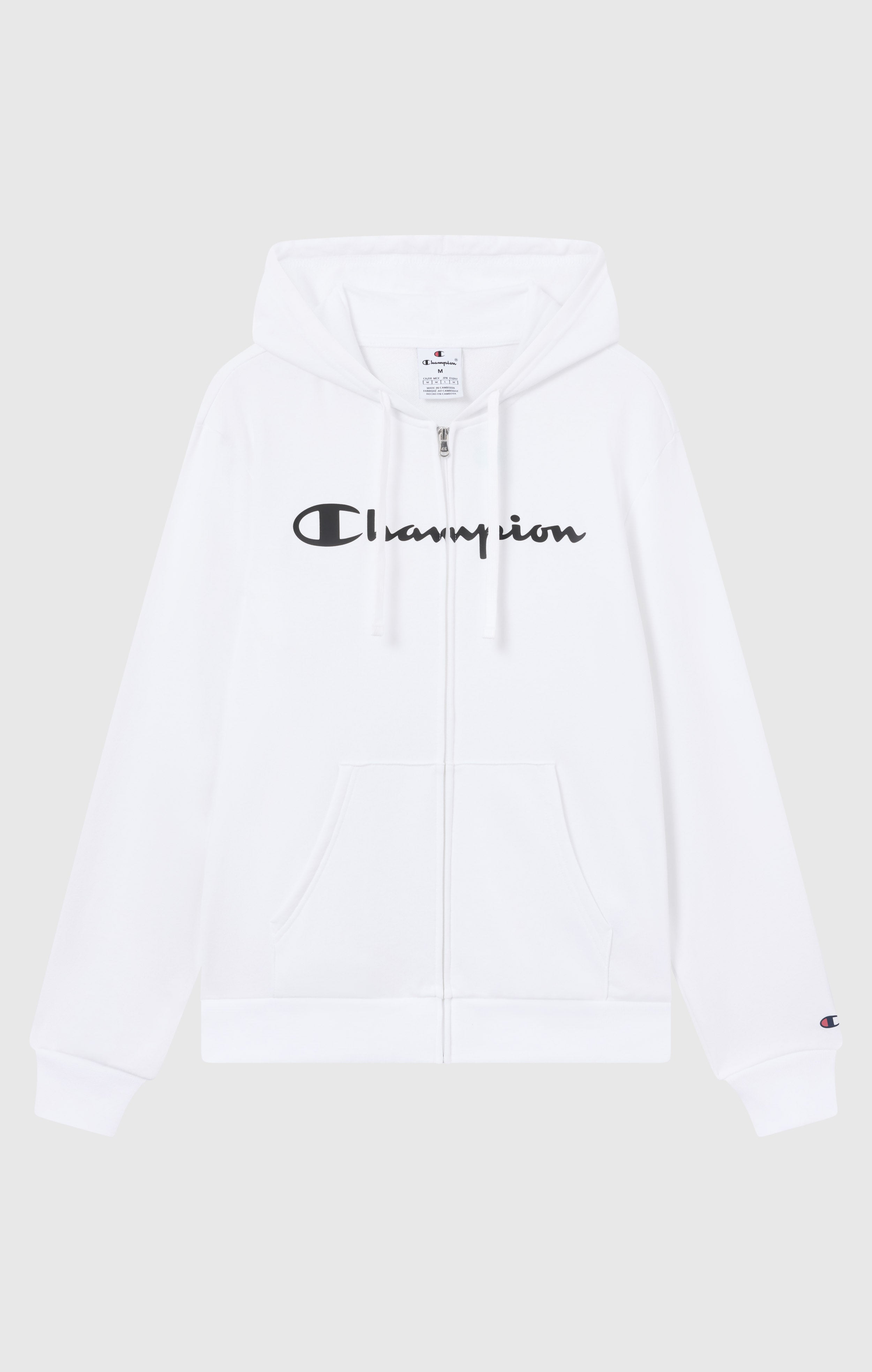 Men’s Lightweight Full Zip Hooded Sweatshirt with Maxi Printed Logo
