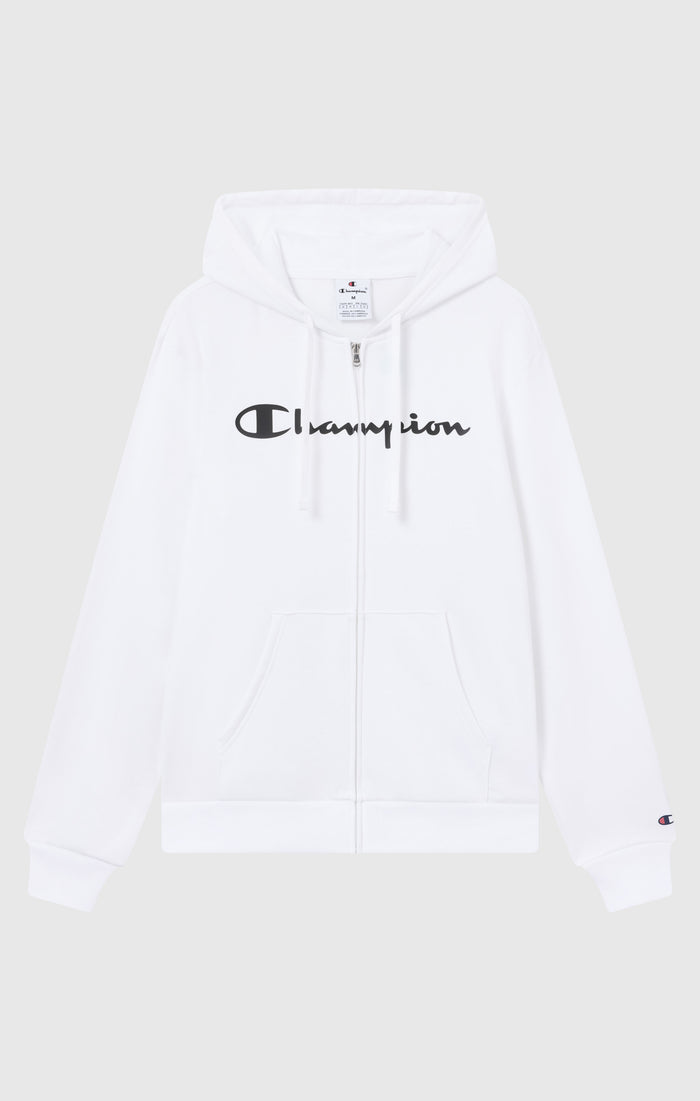 Men’s Lightweight Full Zip Hooded Sweatshirt with Maxi Printed Logo