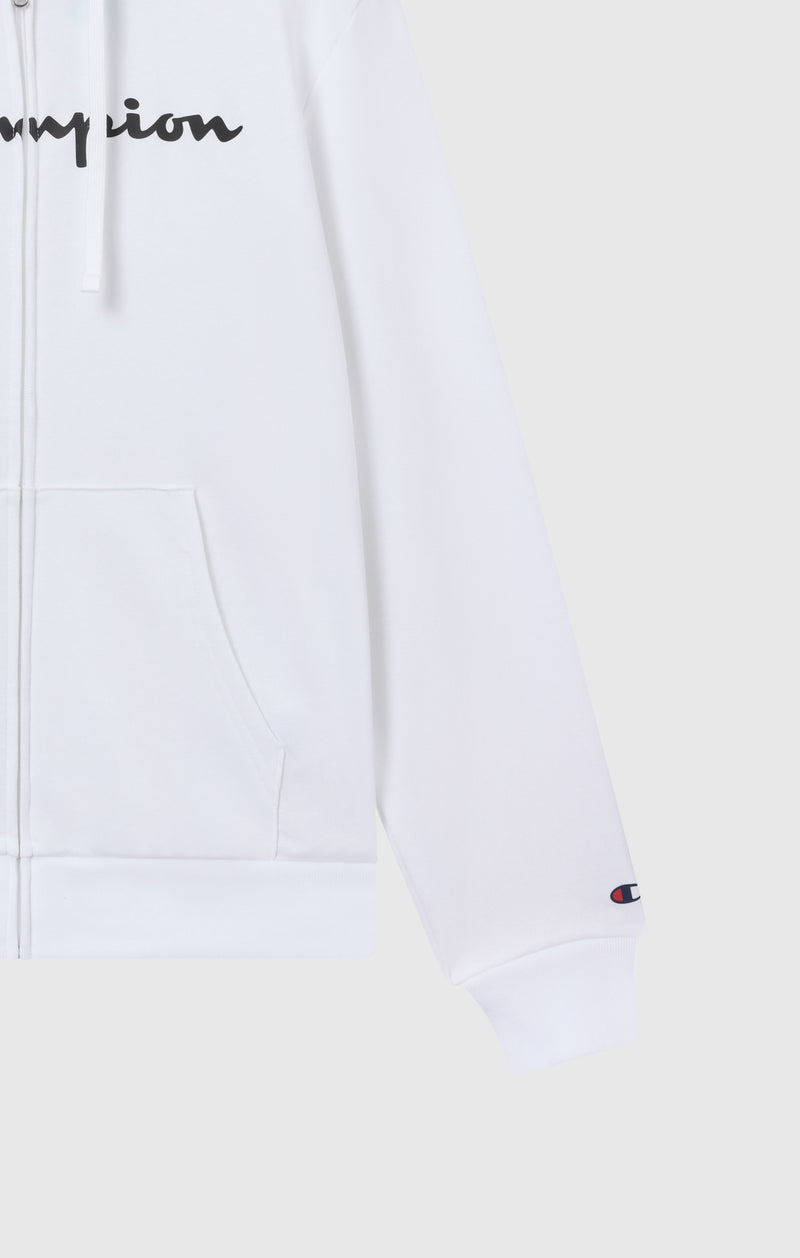 Men’s Lightweight Full Zip Hooded Sweatshirt with Maxi Printed Logo